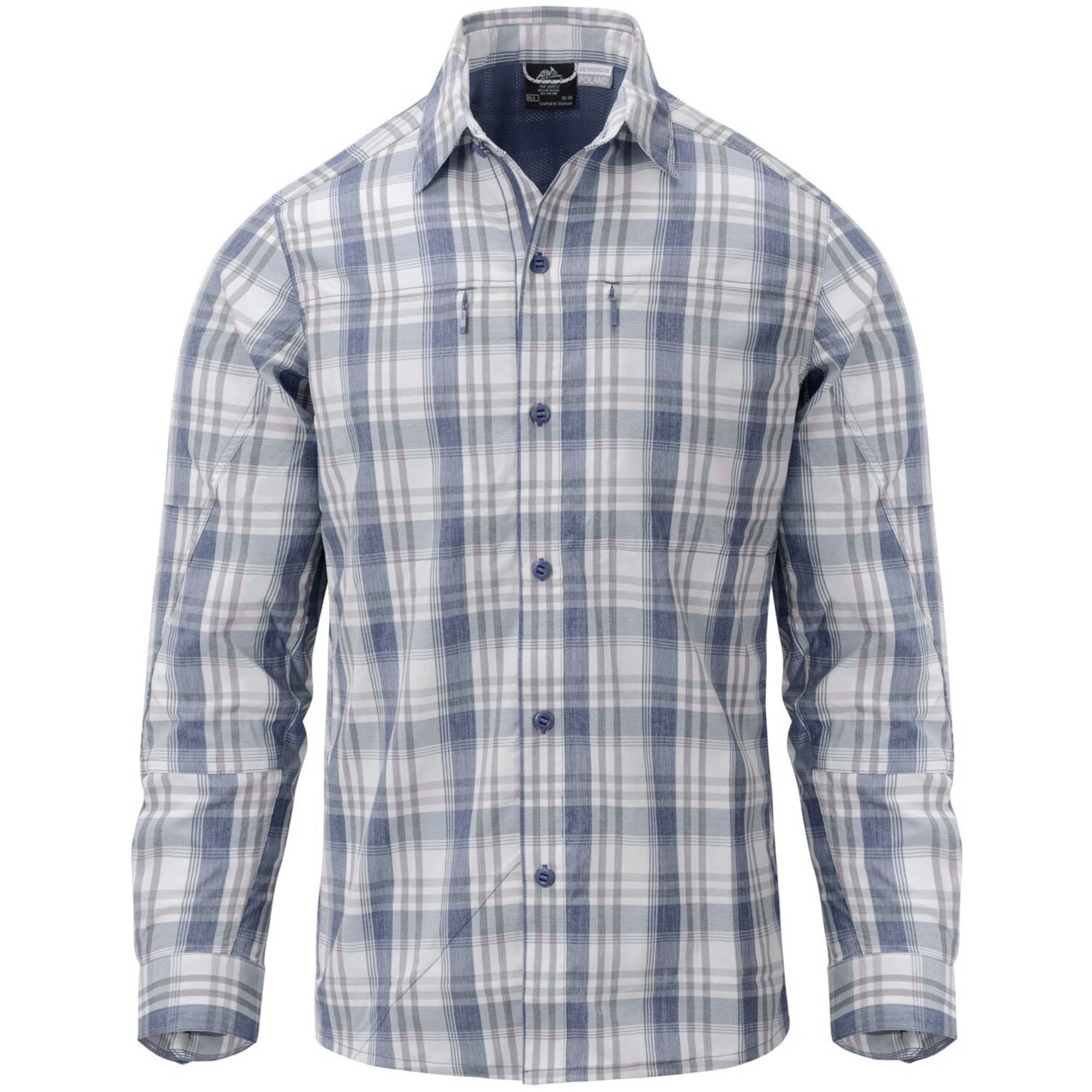 Helikon - Trip - Langarm-Hemd - Indigo Plaid