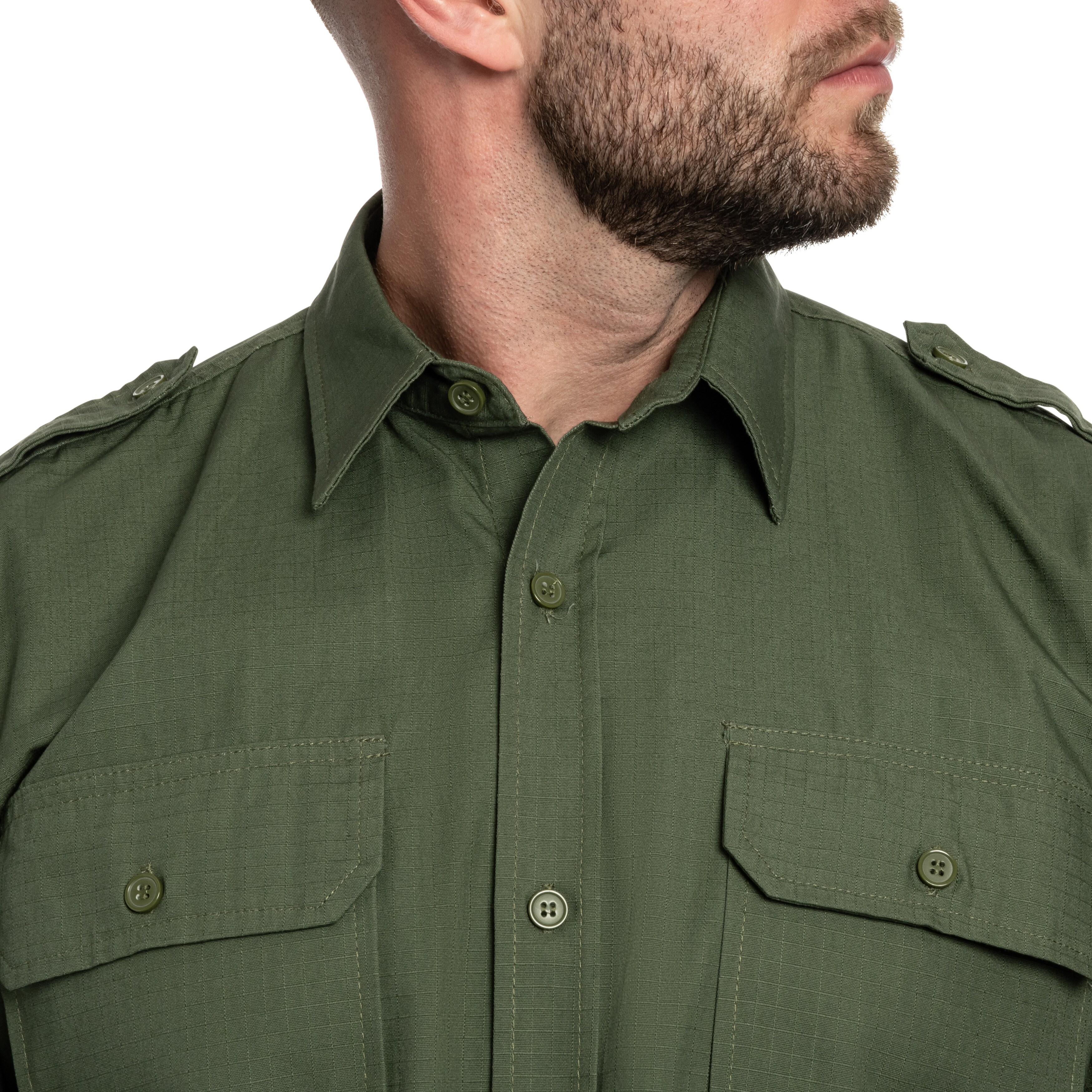 Mil-Tec Ripstop - Taktisches Hemd Long Sleeve - Olive