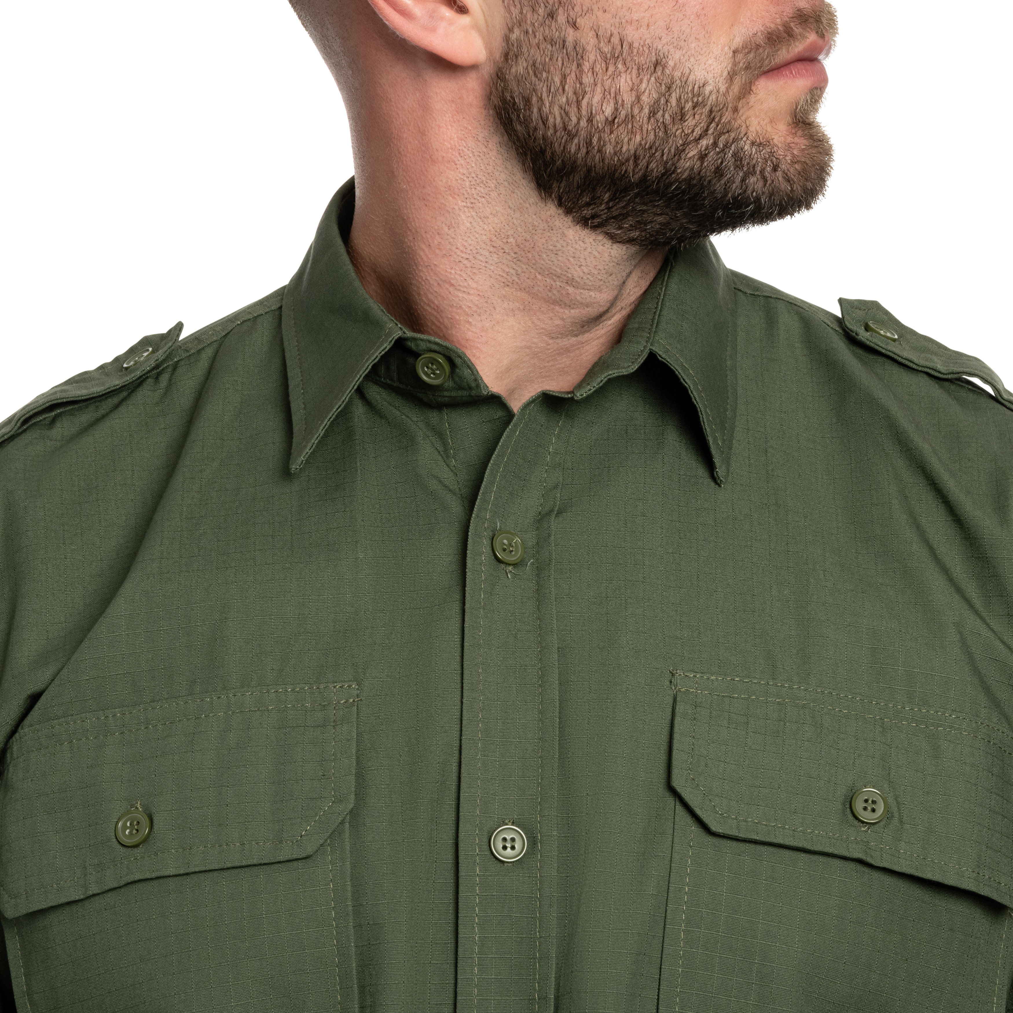 Mil-Tec Ripstop - Taktisches Hemd Long Sleeve - Olive
