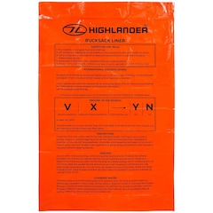 Highlander - Outdoor Rucksack Liner - Wasserdichter Sack 50 l - Orange