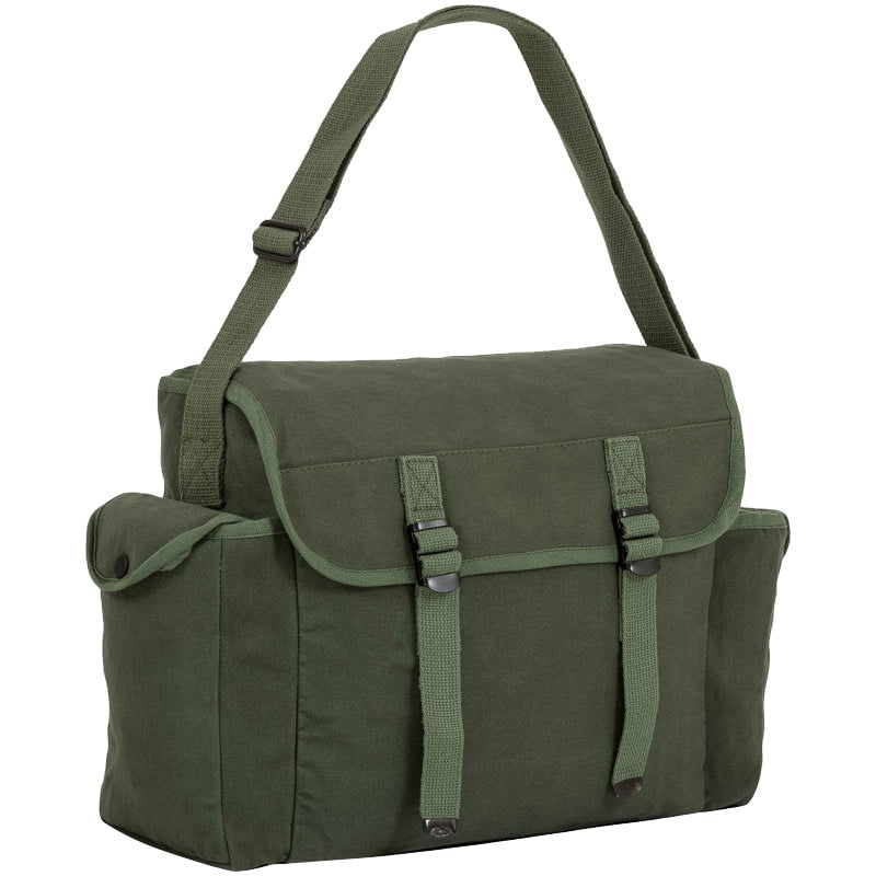 Highlander - Outdoor Canvas Heavy Duty Haversack - Umhängetasche 18 l - Olive