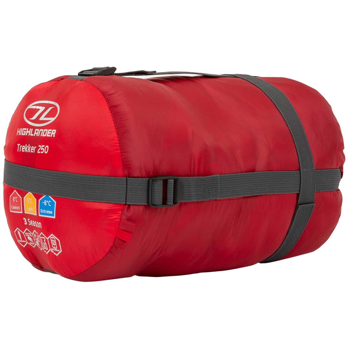 Highlander - Outdoor Trekker Mummy 250 - Schlafsack - Red