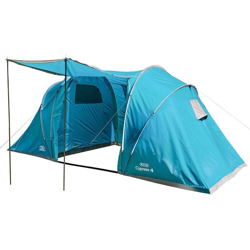 Highlander - Outdoor Cypress - 4-Personen-Zelt mit Apsis - Teal 