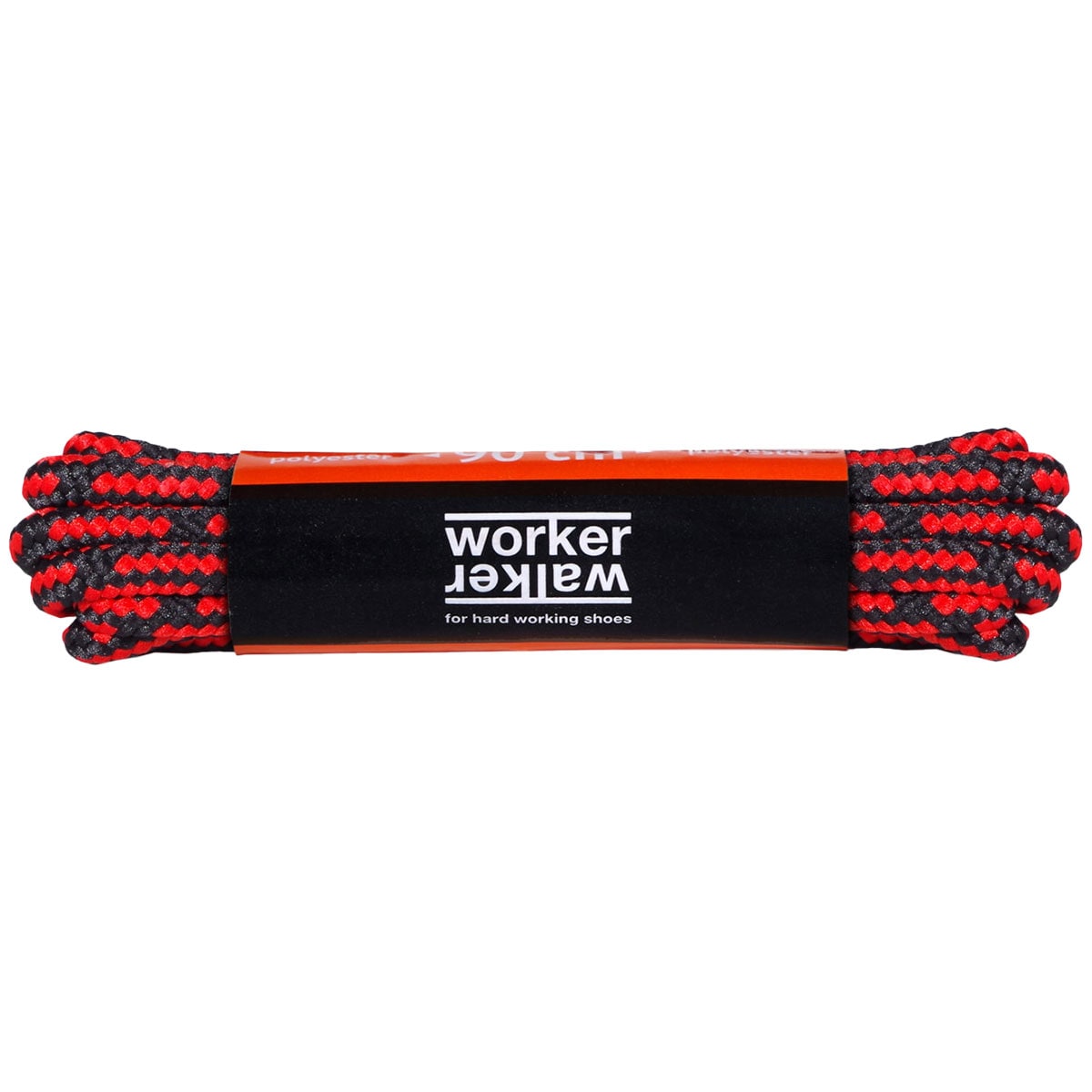 Worker Walker - runde Schnürsenkel 120 cm - Schwarz/Rot