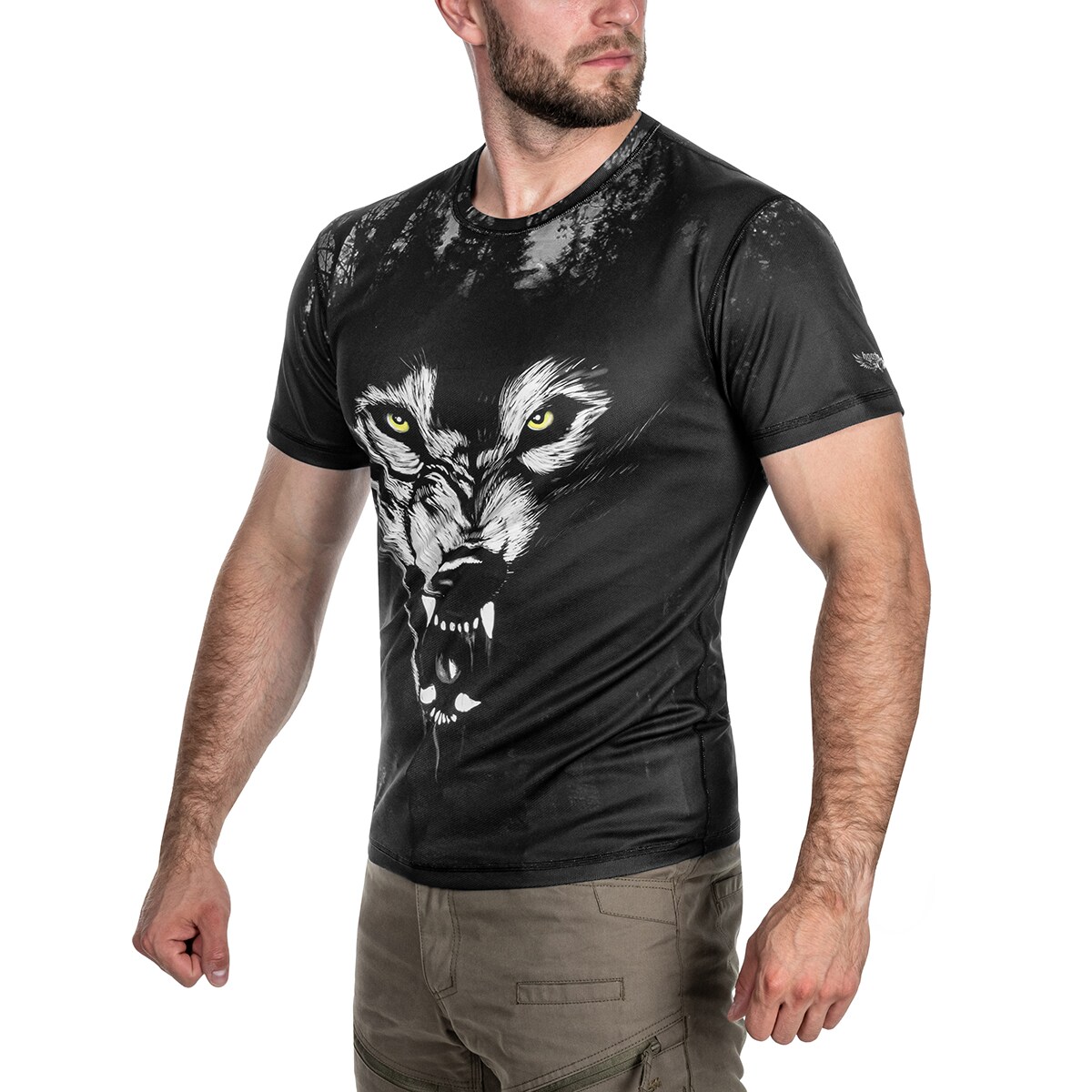 Haasta - Wolf Thermo-T-Shirt - Schwarz