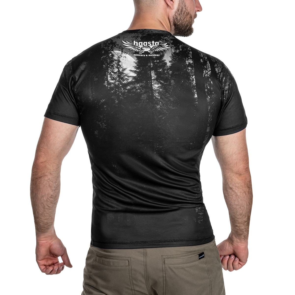 Haasta - Wolf Thermo-T-Shirt - Schwarz