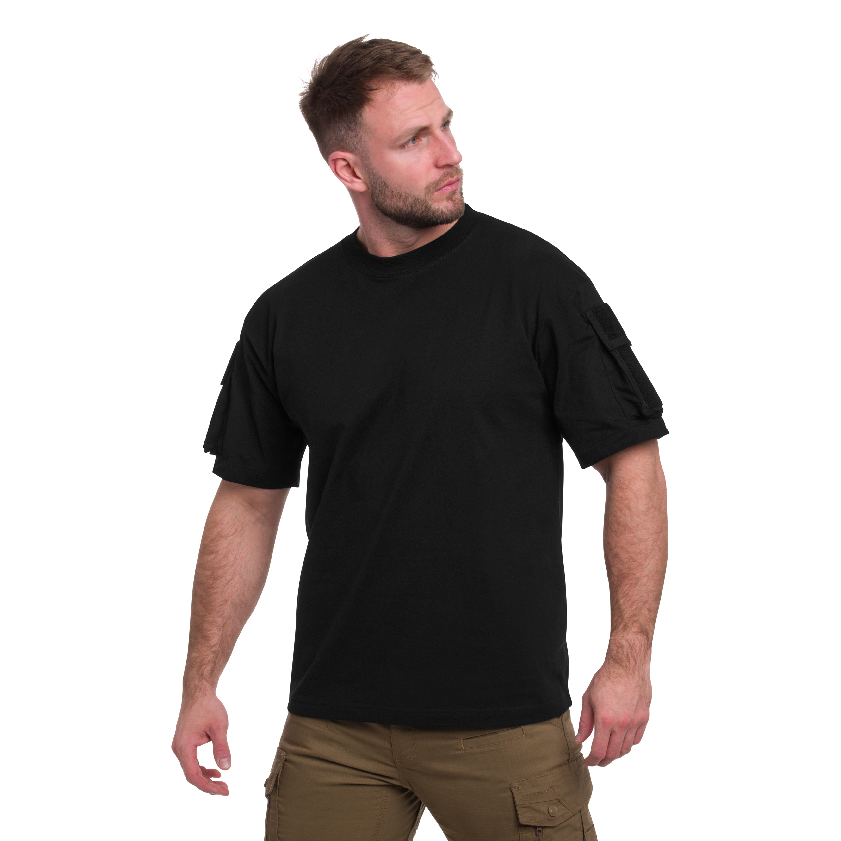 MFH - T-Shirt mit Ärmeltaschen - Black