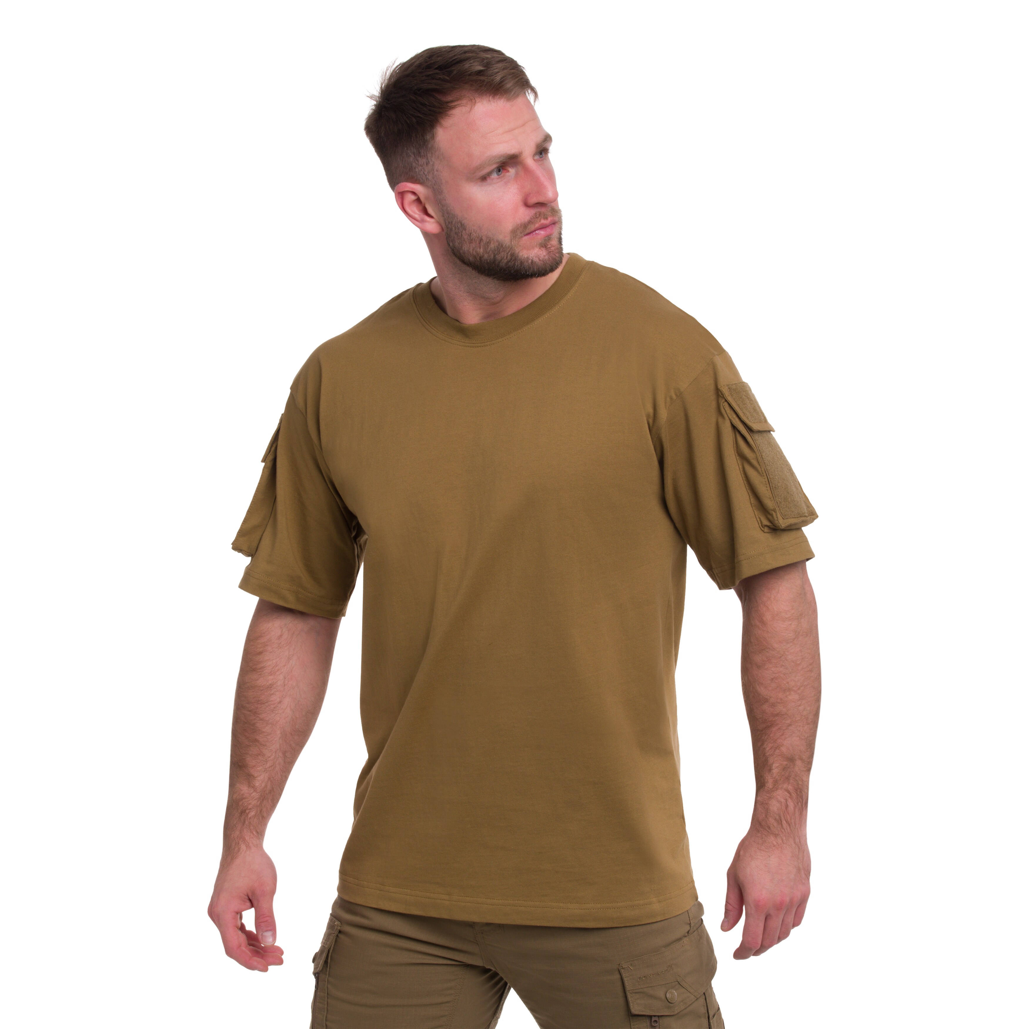 MFH - T-Shirt mit Ärmeltaschen - Coyote