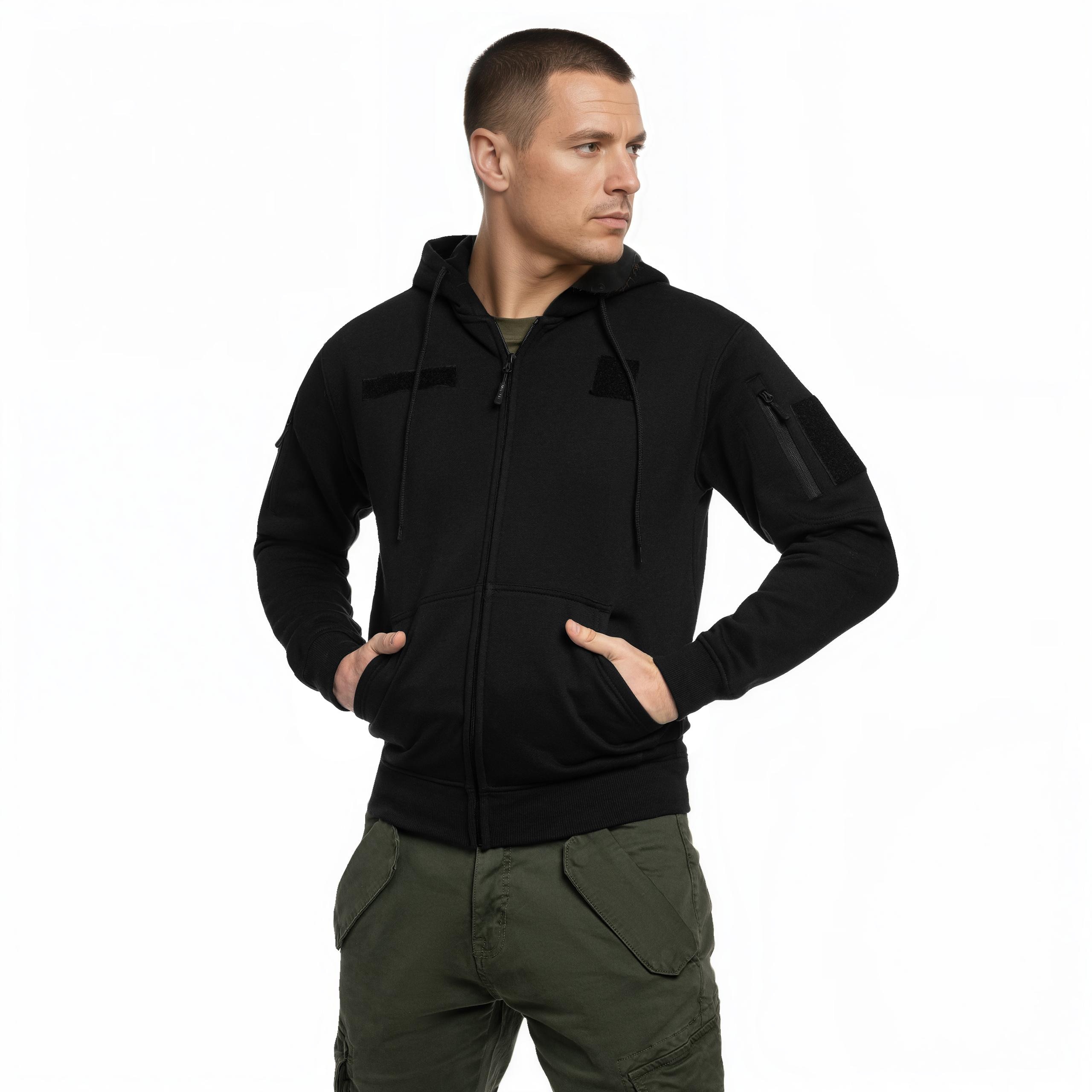 Mil-Tec - Tactical Hoodie Zipper - Sweatshirt - Black