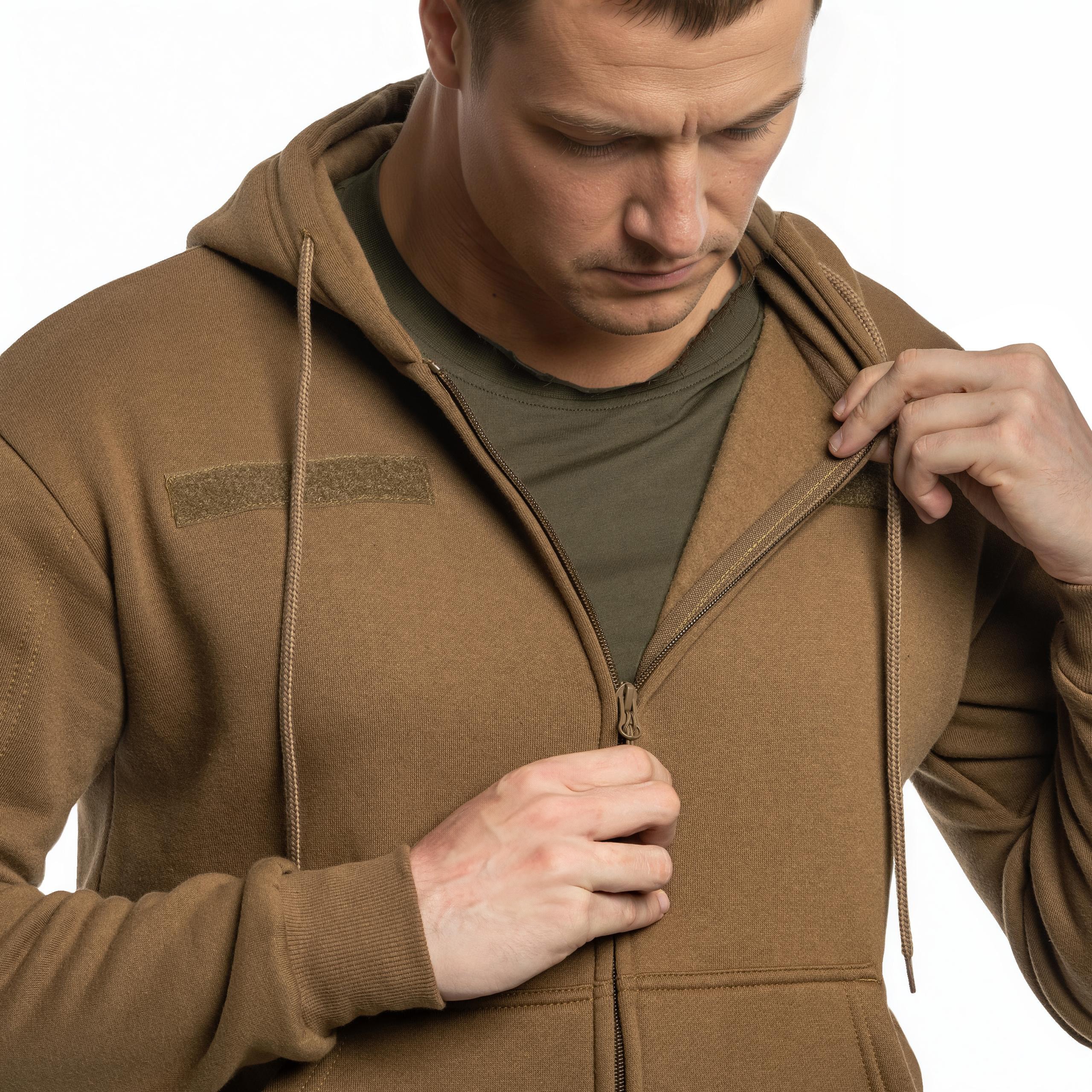 Mil-Tec - Tactical Hoodie Zipper - Sweatshirt - Coyote