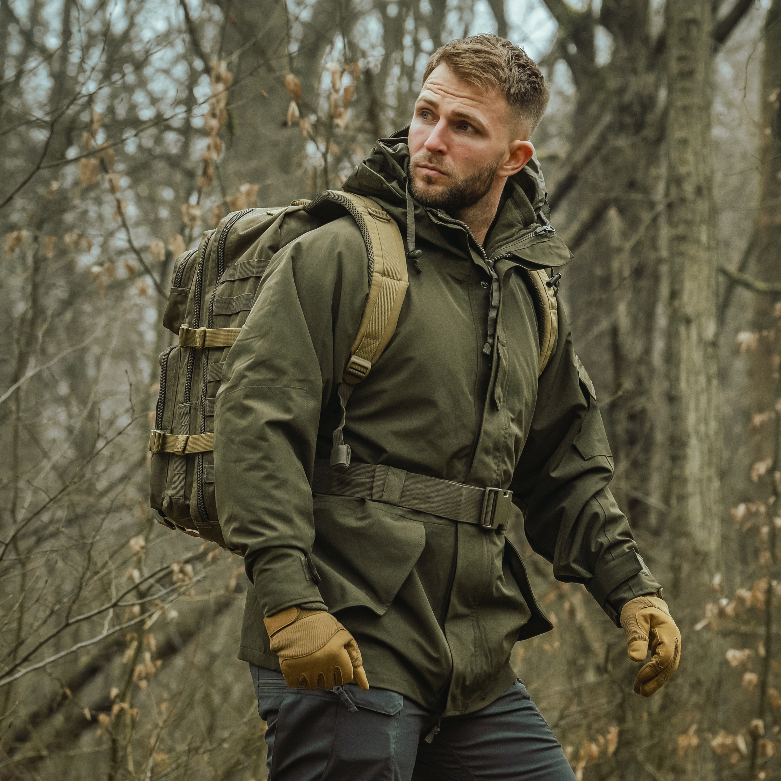 Mil-Tec - ECWCS Wet Weather - Nasswetterjacke mit Unterfütterung - Olive