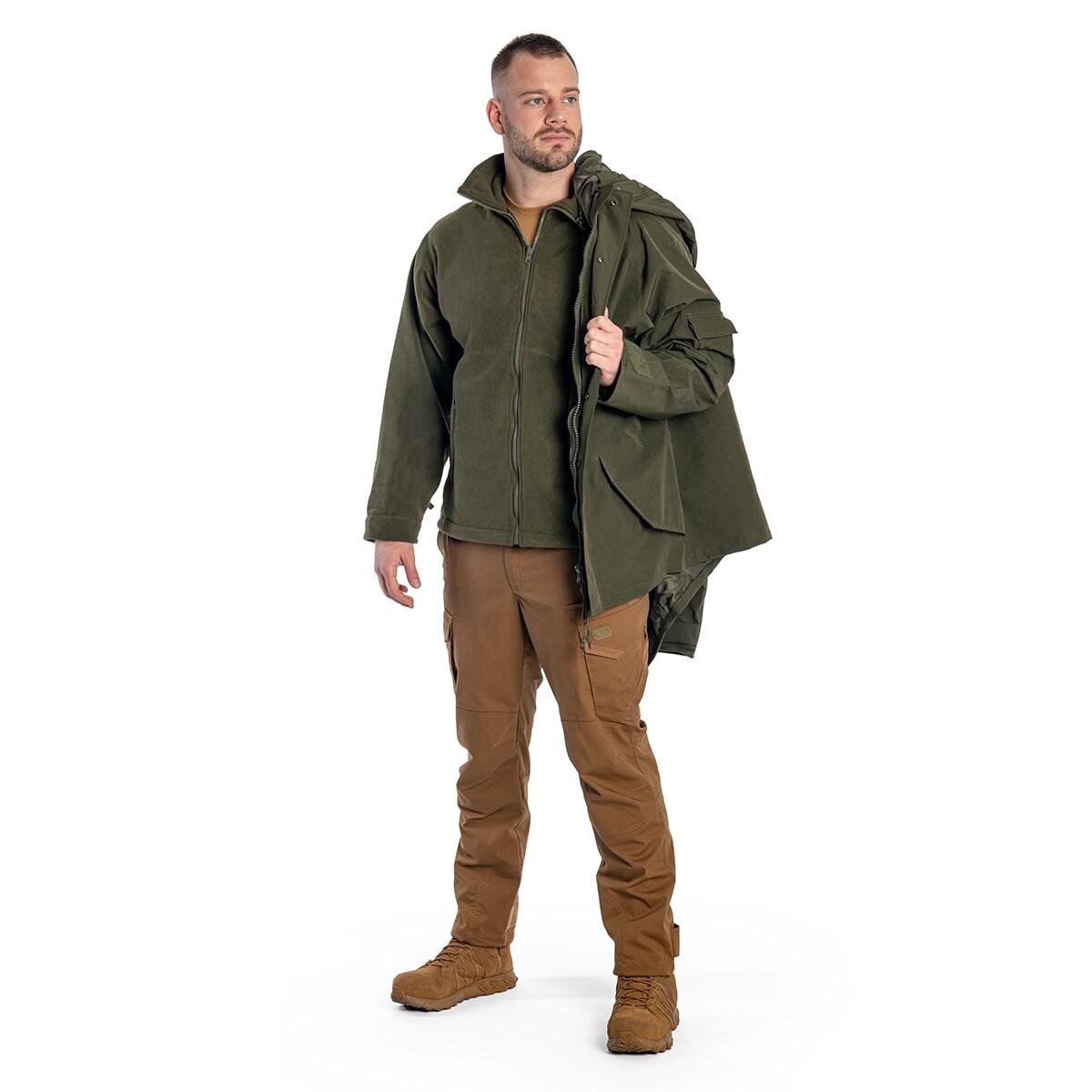 Mil-Tec - ECWCS Wet Weather - Nasswetterjacke mit Unterfütterung - Olive