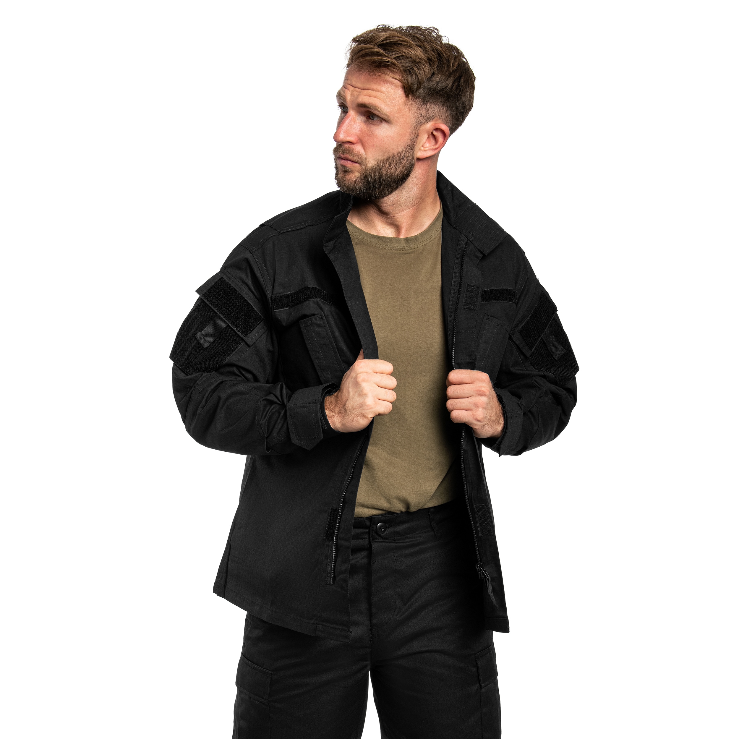 Mil-Tec - Teesar ACU RipStop Militär Sweatshirt - Black
