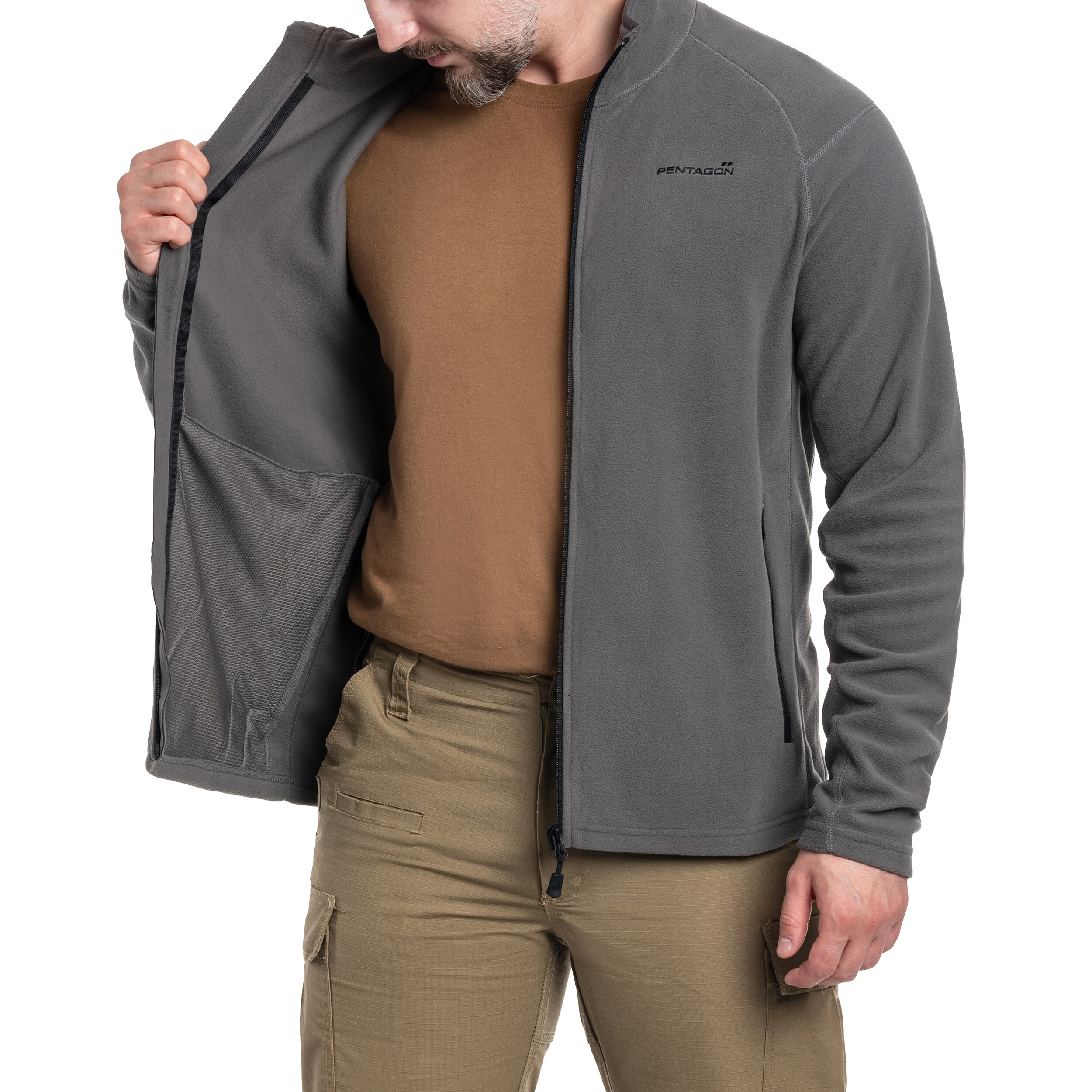 Pentagon - Arkos Fleecejacke - Wolf Grey/Black