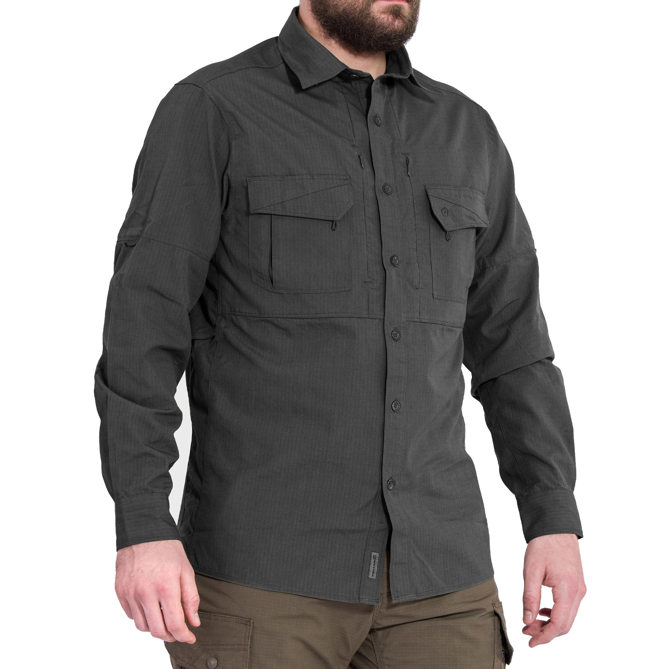 Pentagon - Plato - Taktisches Hemd Long Sleeve - Black