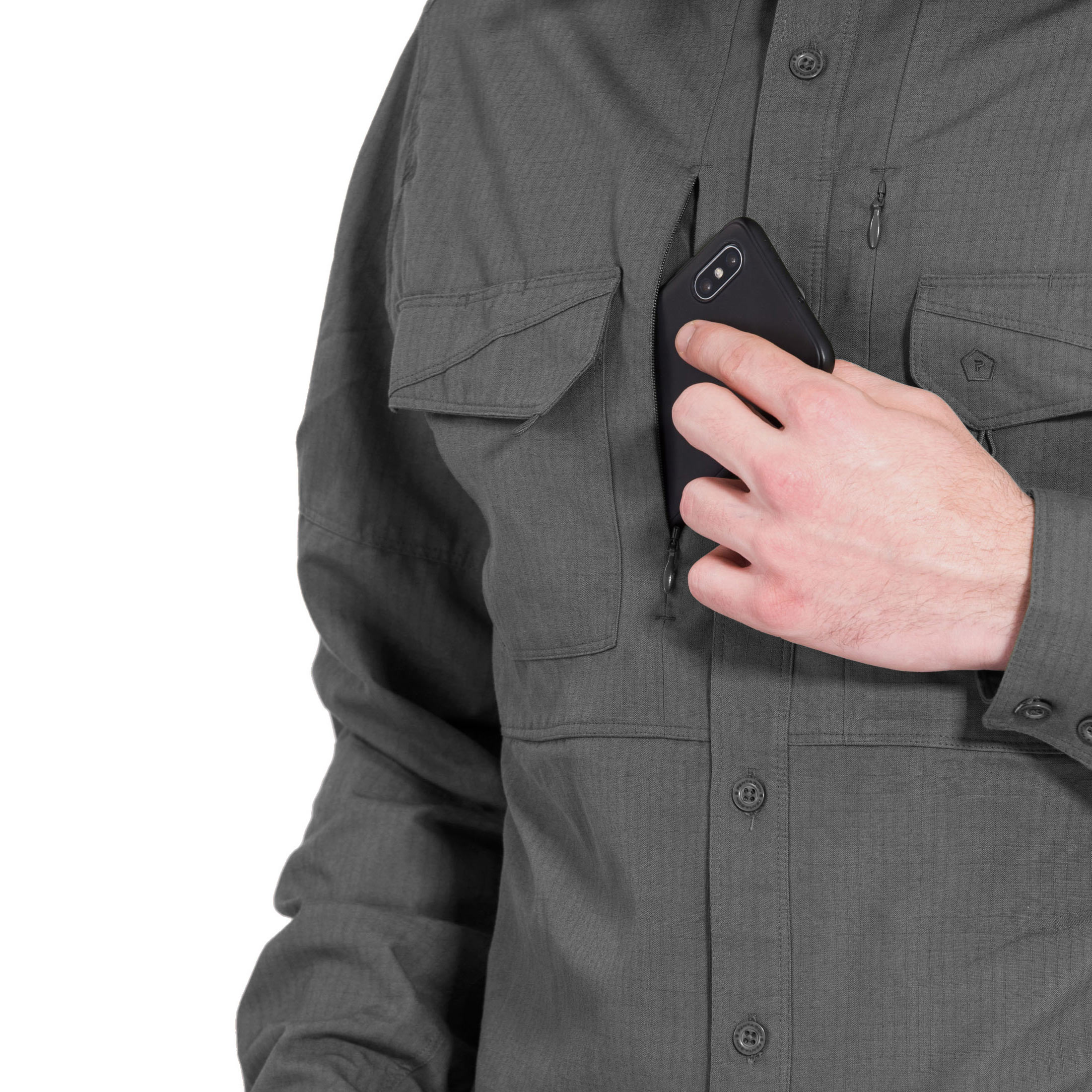 Pentagon - Plato - Taktisches Hemd Long Sleeve - Black