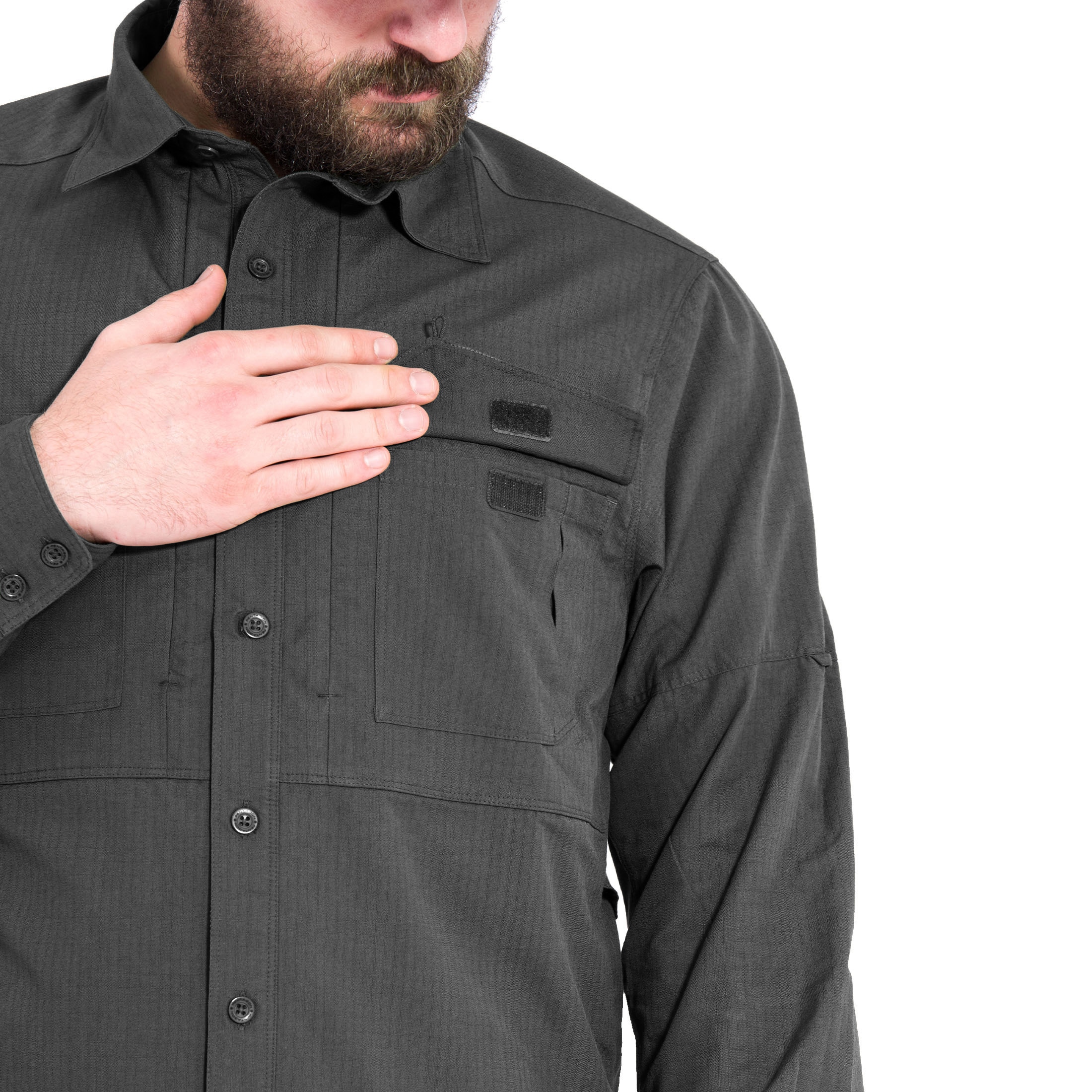 Pentagon - Plato - Taktisches Hemd Long Sleeve - Black