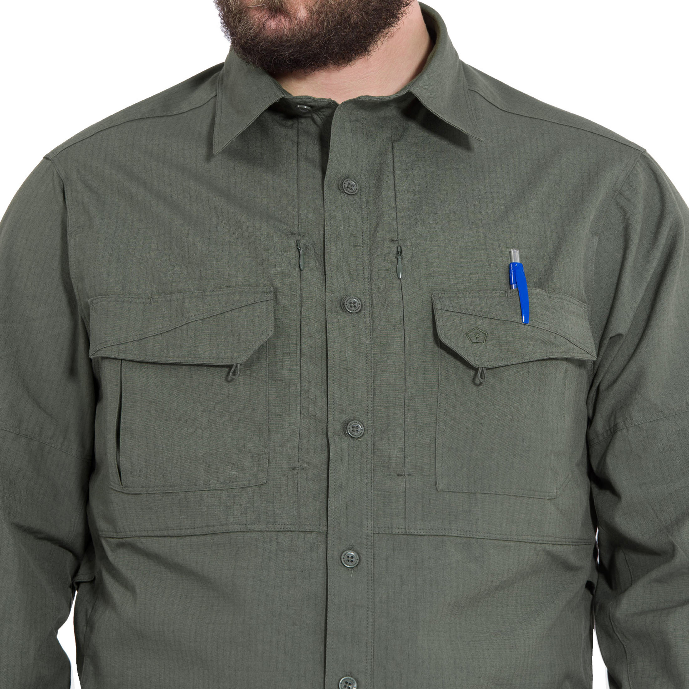 Pentagon - Plato - Taktisches Hemd Long Sleeve - Camo Green
