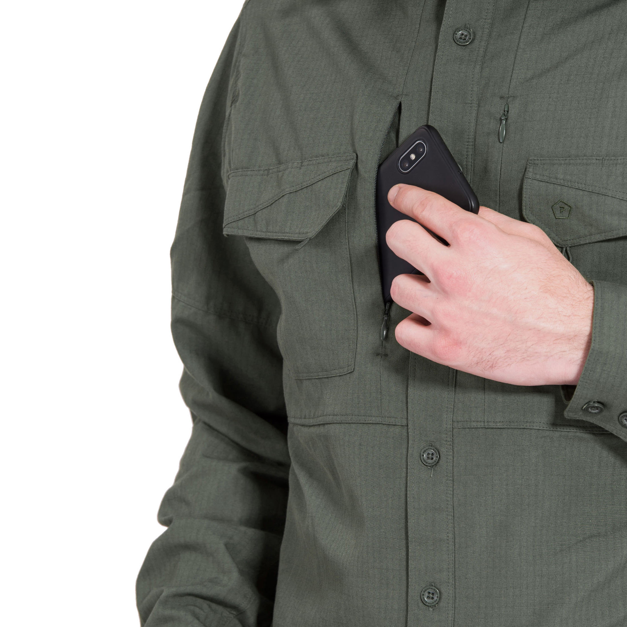 Pentagon - Plato - Taktisches Hemd Long Sleeve - Camo Green