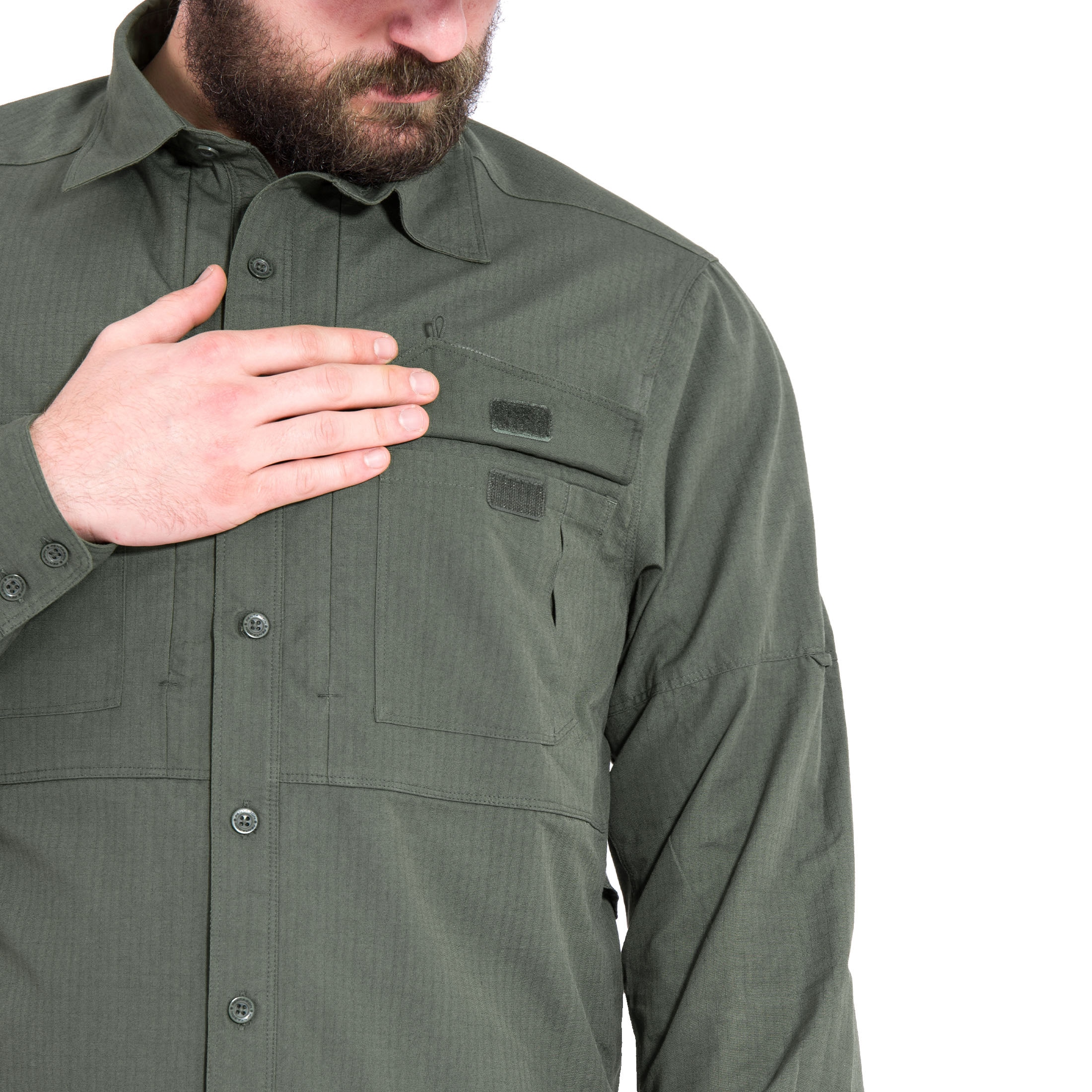 Pentagon - Plato - Taktisches Hemd Long Sleeve - Camo Green