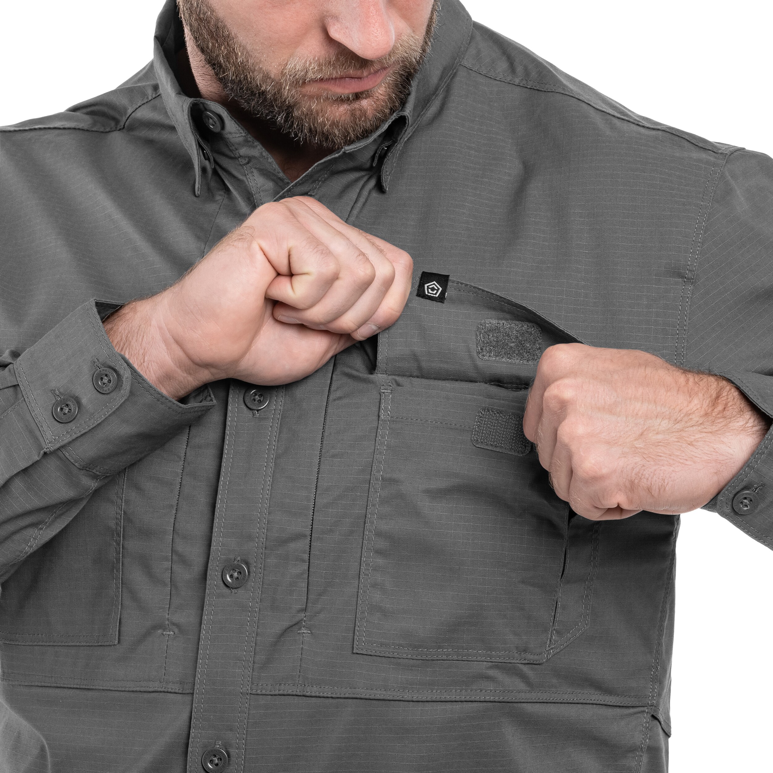 Pentagon - Plato - Taktisches Hemd Long Sleeve - Wolf Grey