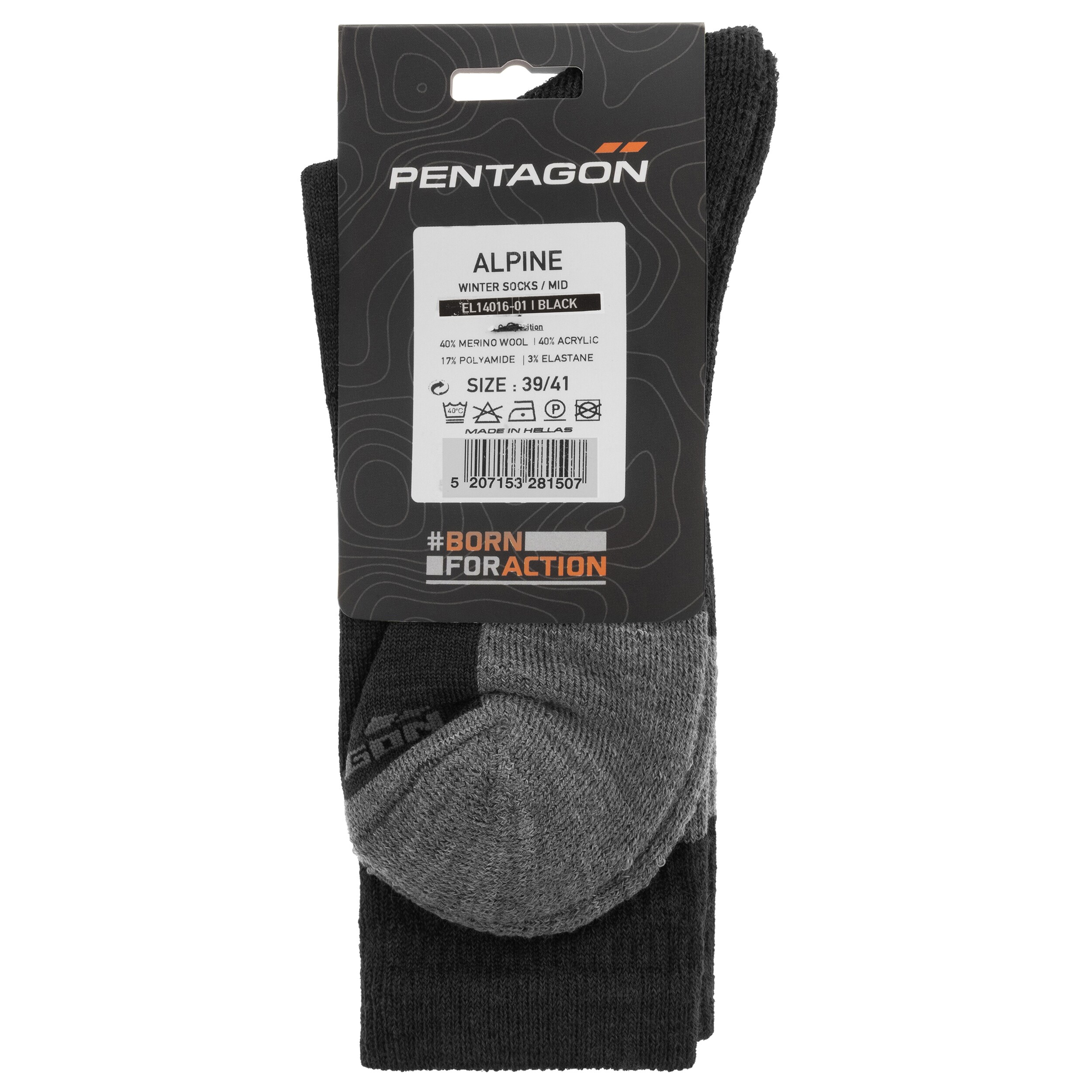 Pentagon - Alpine Merino Medium - Socken - Black