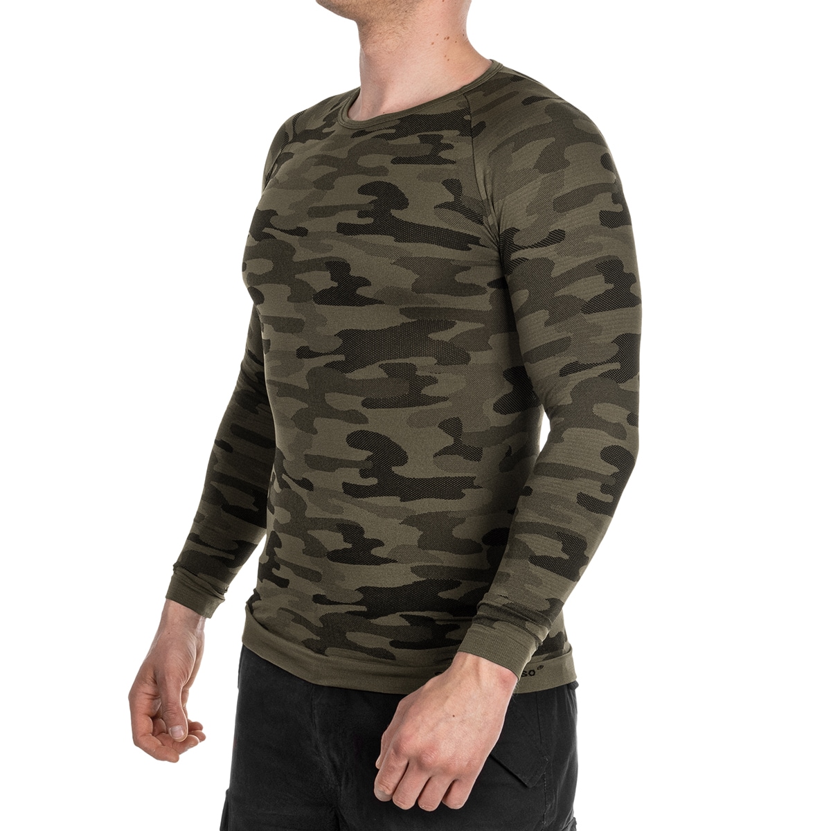 Sesto Senso - Thermo Active - Thermo-Langarmshirt - Camo Khaki