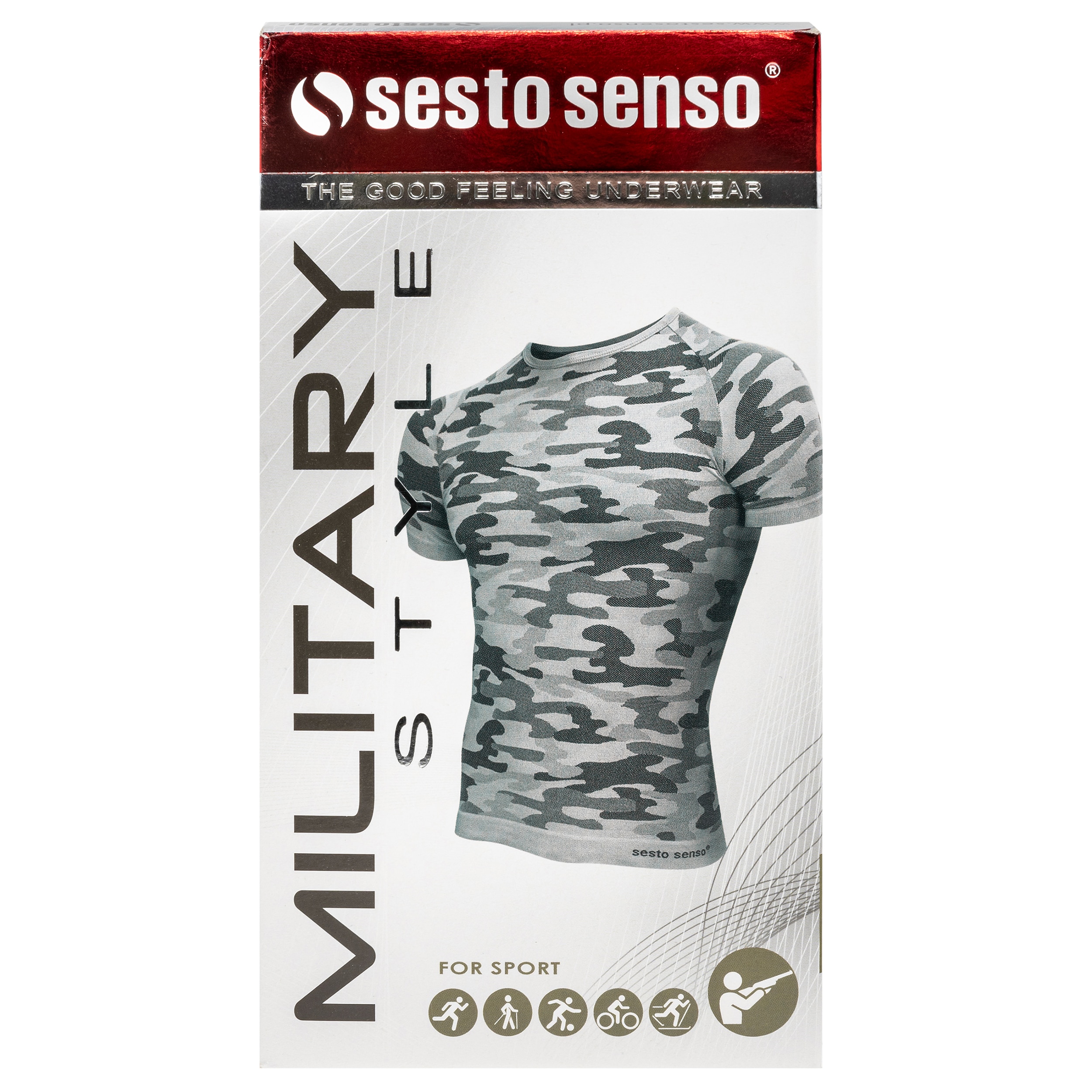 Sesto Senso - Thermo Active - Thermo-T-Shirt - Urban Camo