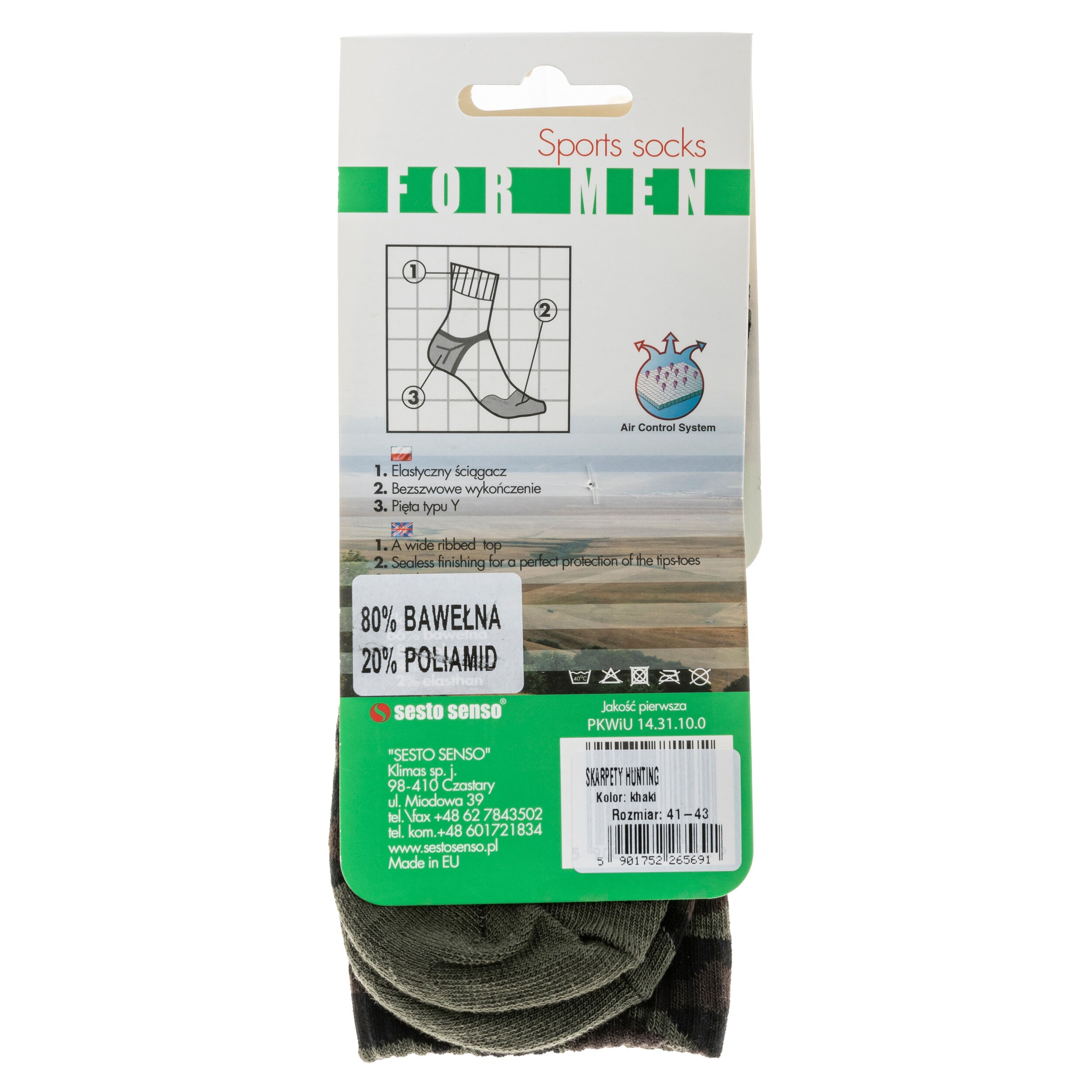Sesto Senso - Hunting Socken - Khaki