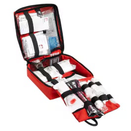 First aid kits with equipment