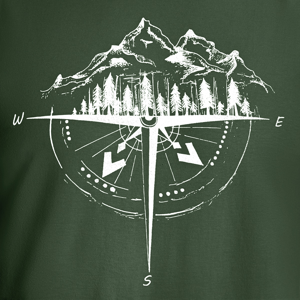 TigerWood Wind Rose T-shirt - Green