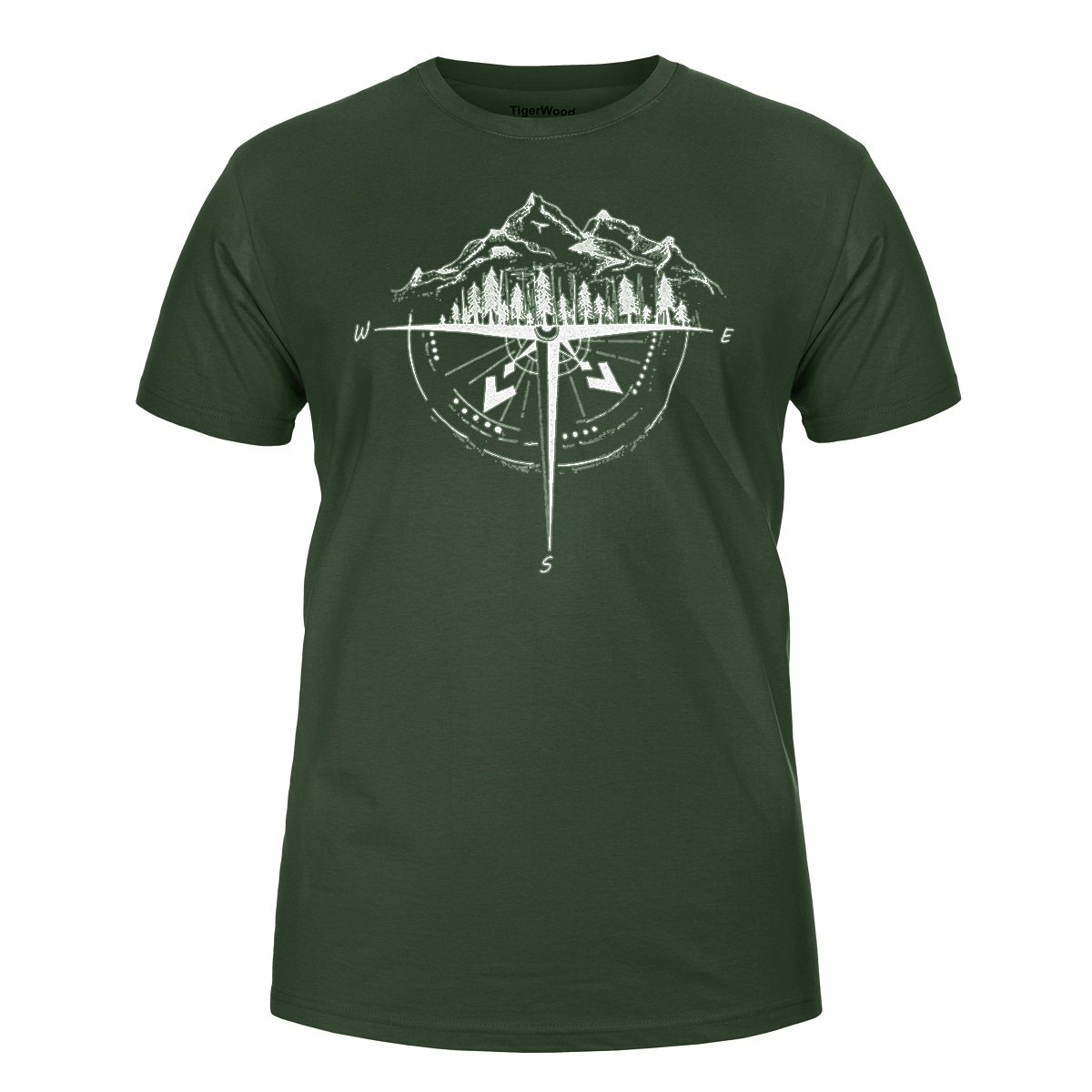 TigerWood Wind Rose T-shirt - Green