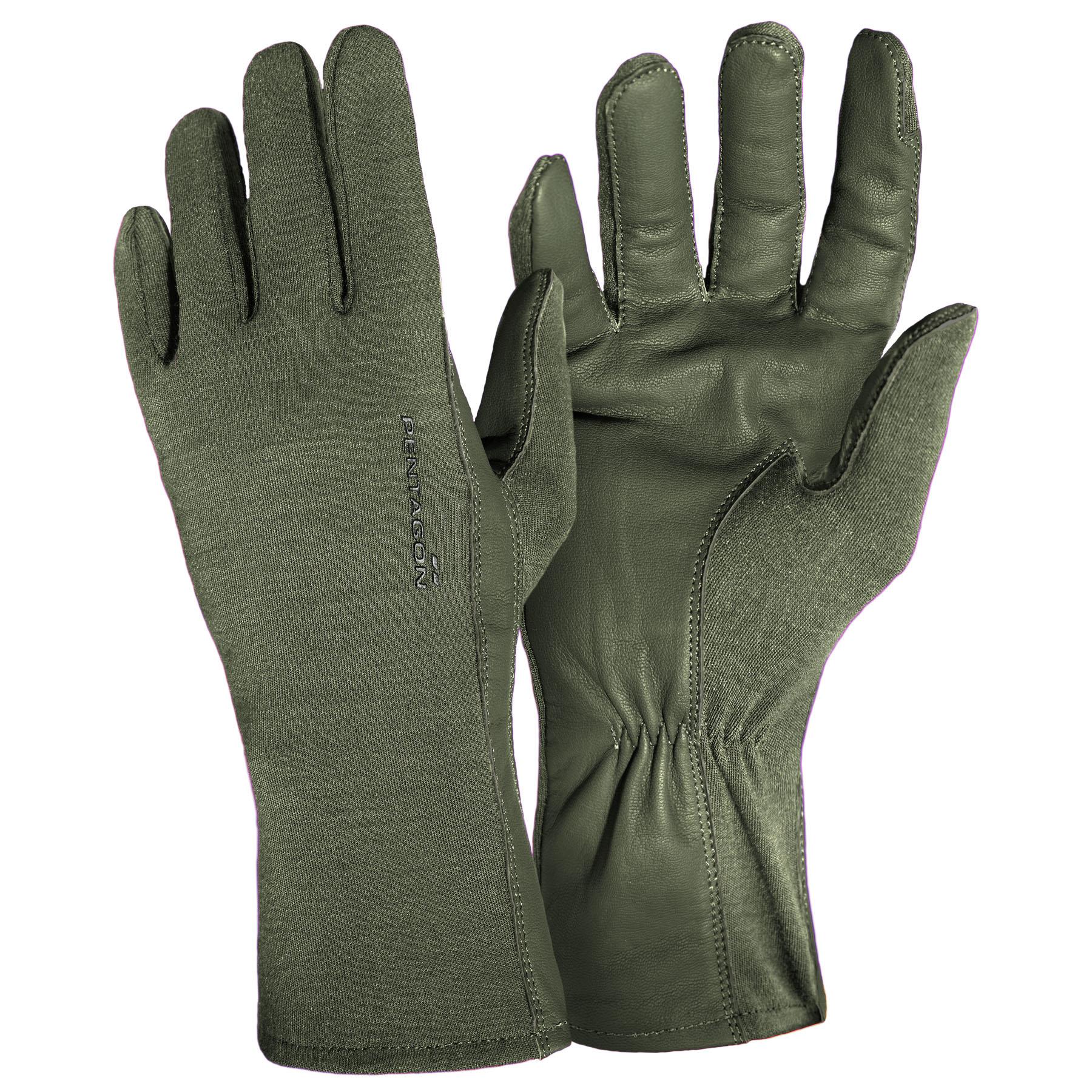 Pentagon Long Cuff Pilot Gloves Olive