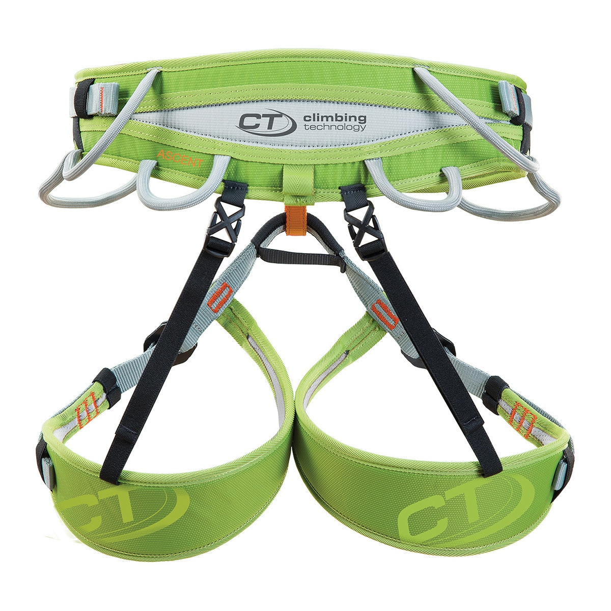 Climbing Technology Ascent Climbing Harness - Grey/Green