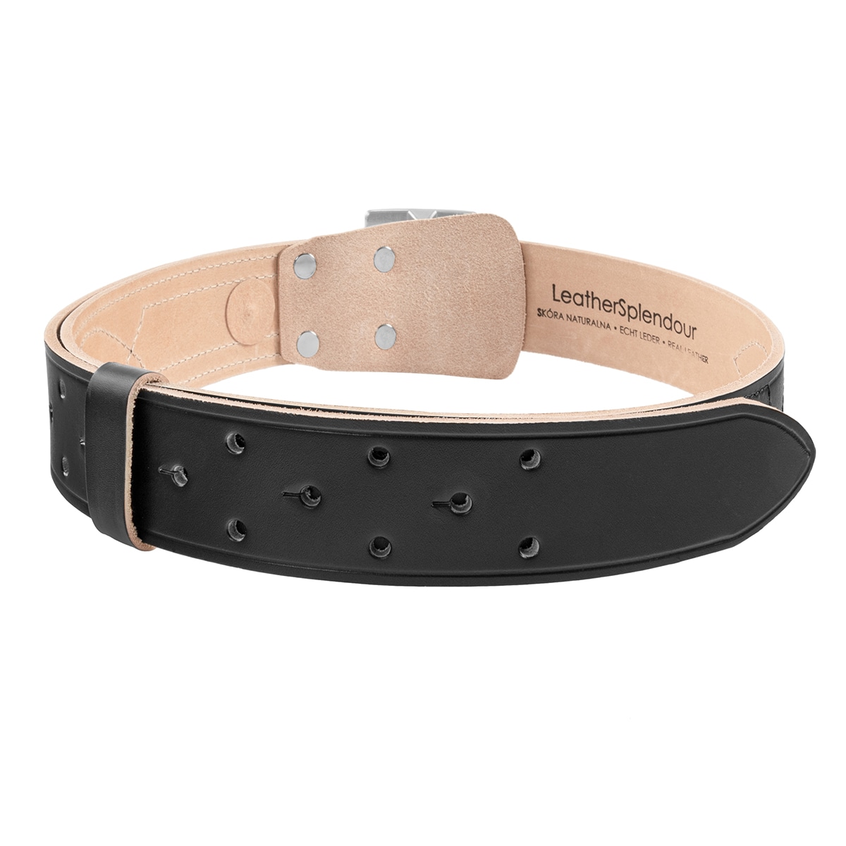 Officer's Leather Belt - Black