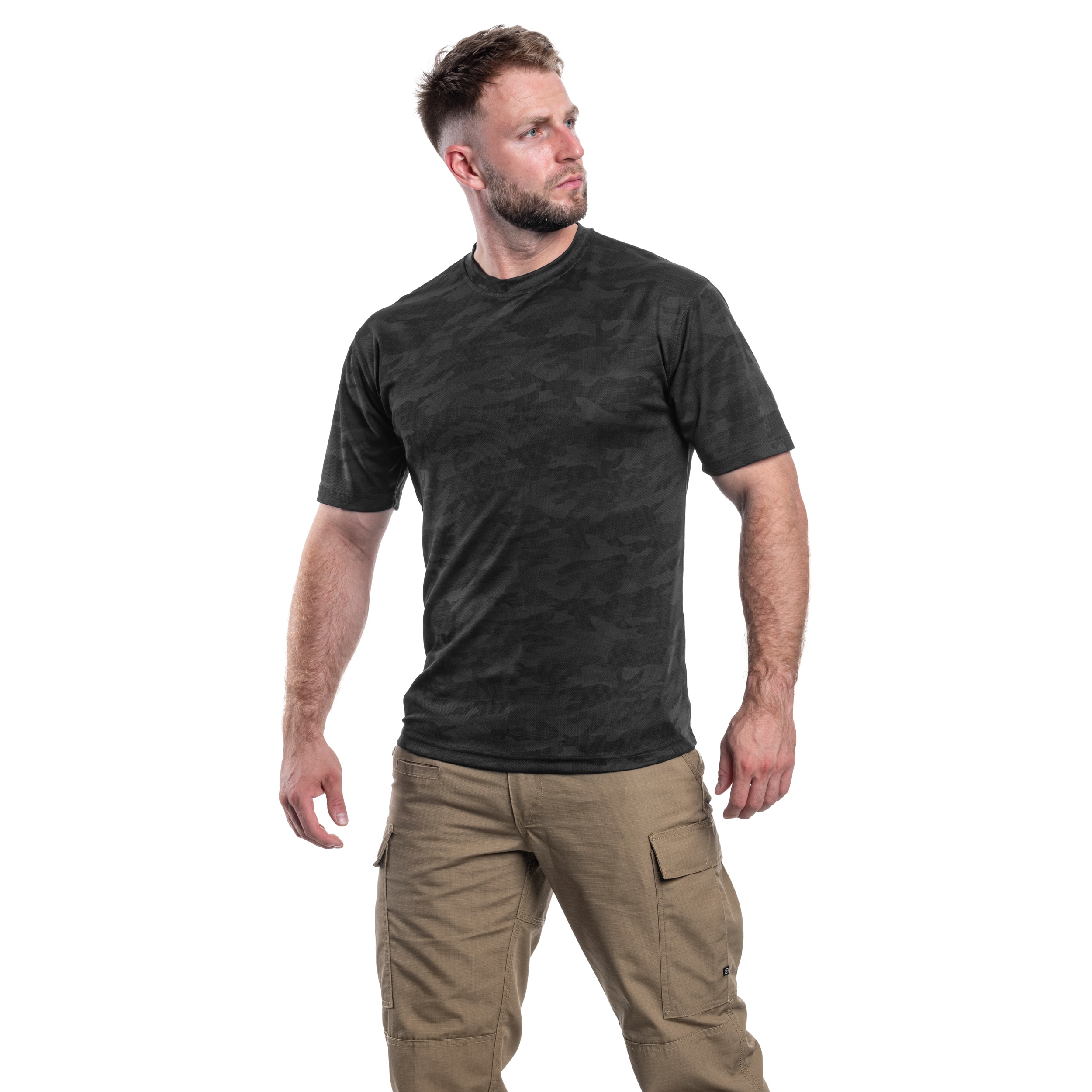 Mil-Tec Short Sleeve Thermoactive T-shirt - Dark Camo