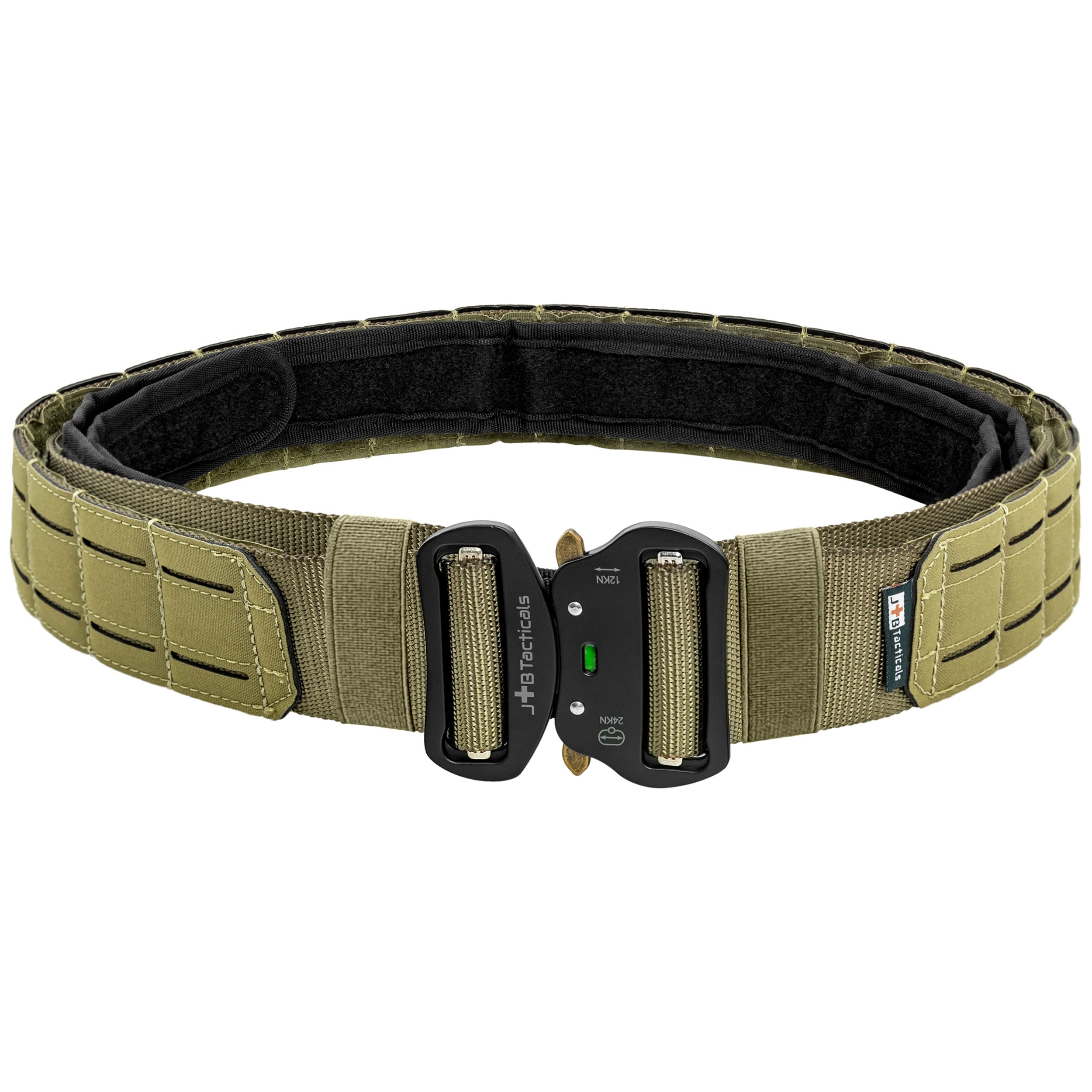 JB Tacticals MOLLE Laser Cut Tactical Belt with inner belt - Green