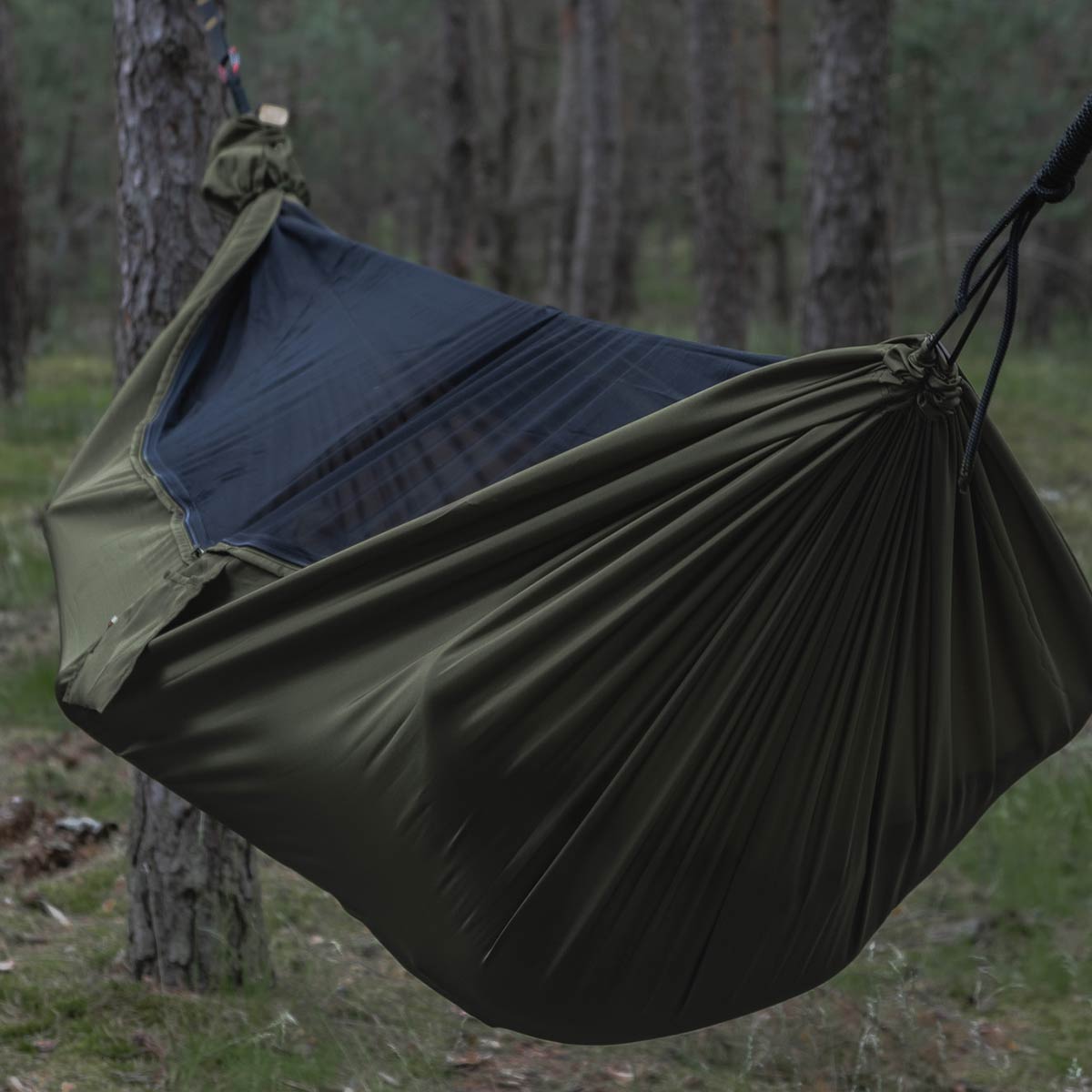 Hammock TigerWood Ważka V1 Long Olive - with mosquito net