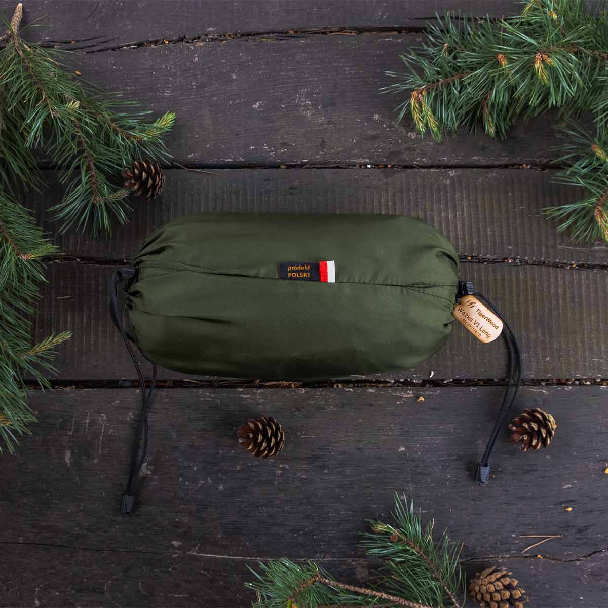 Hammock TigerWood Ważka V1 Long Olive - with mosquito net