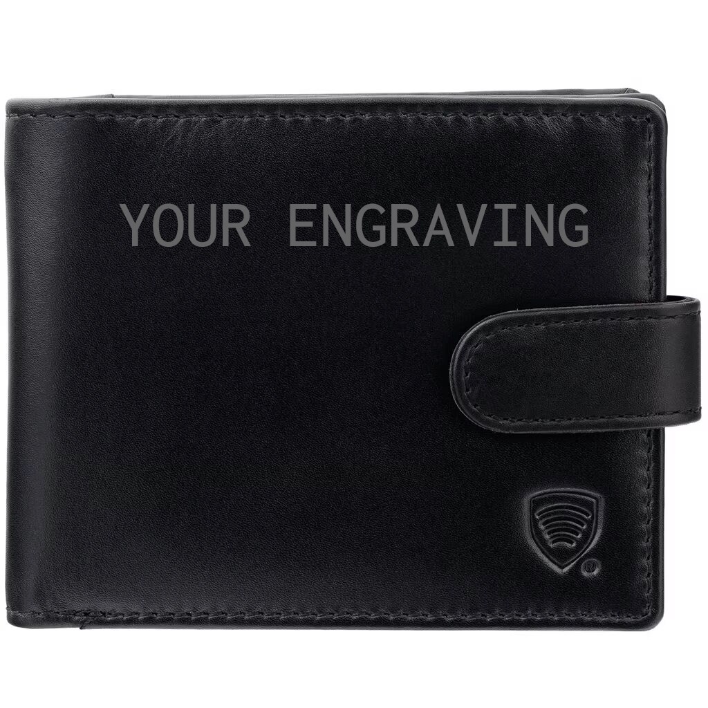 Koruma Smart RFID Block leather wallet - Black