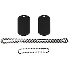 MFH Stainless Dog Tag - Black