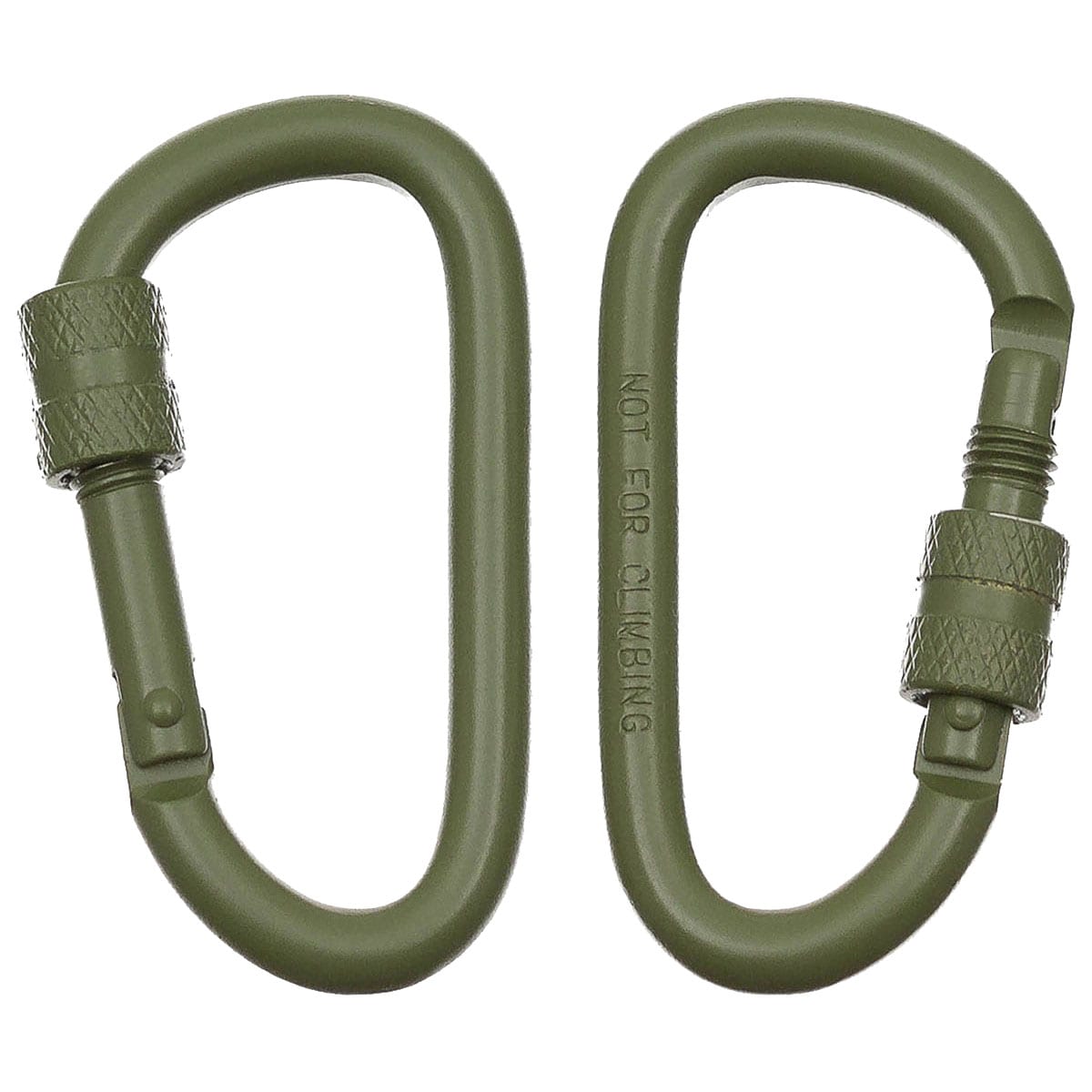 MFH Screw Lock carabiner 60 mm 2 pcs. - Olive