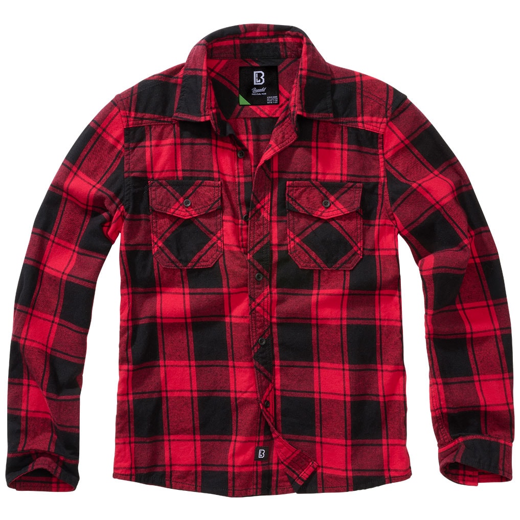 Brandit Checkshirt Children's Shirt - Red/Black