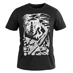 Voyovnik Mountains Black/White T-shirt - Black