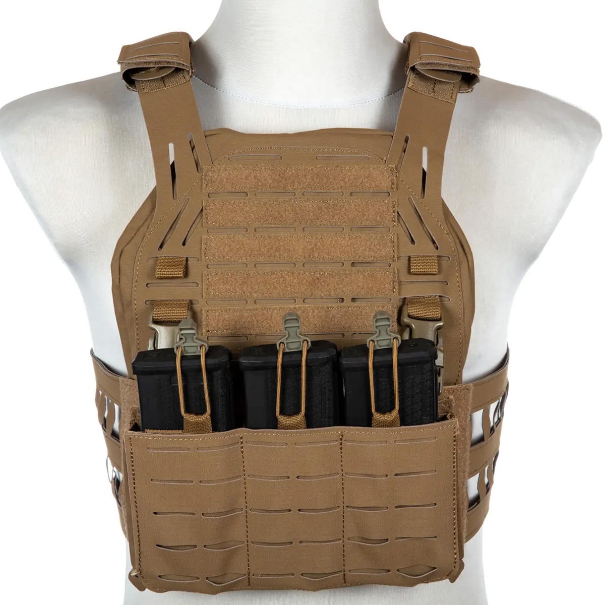 Primal Gear Laser-Cut Stegadon Tactical Vest - Coyote Brown