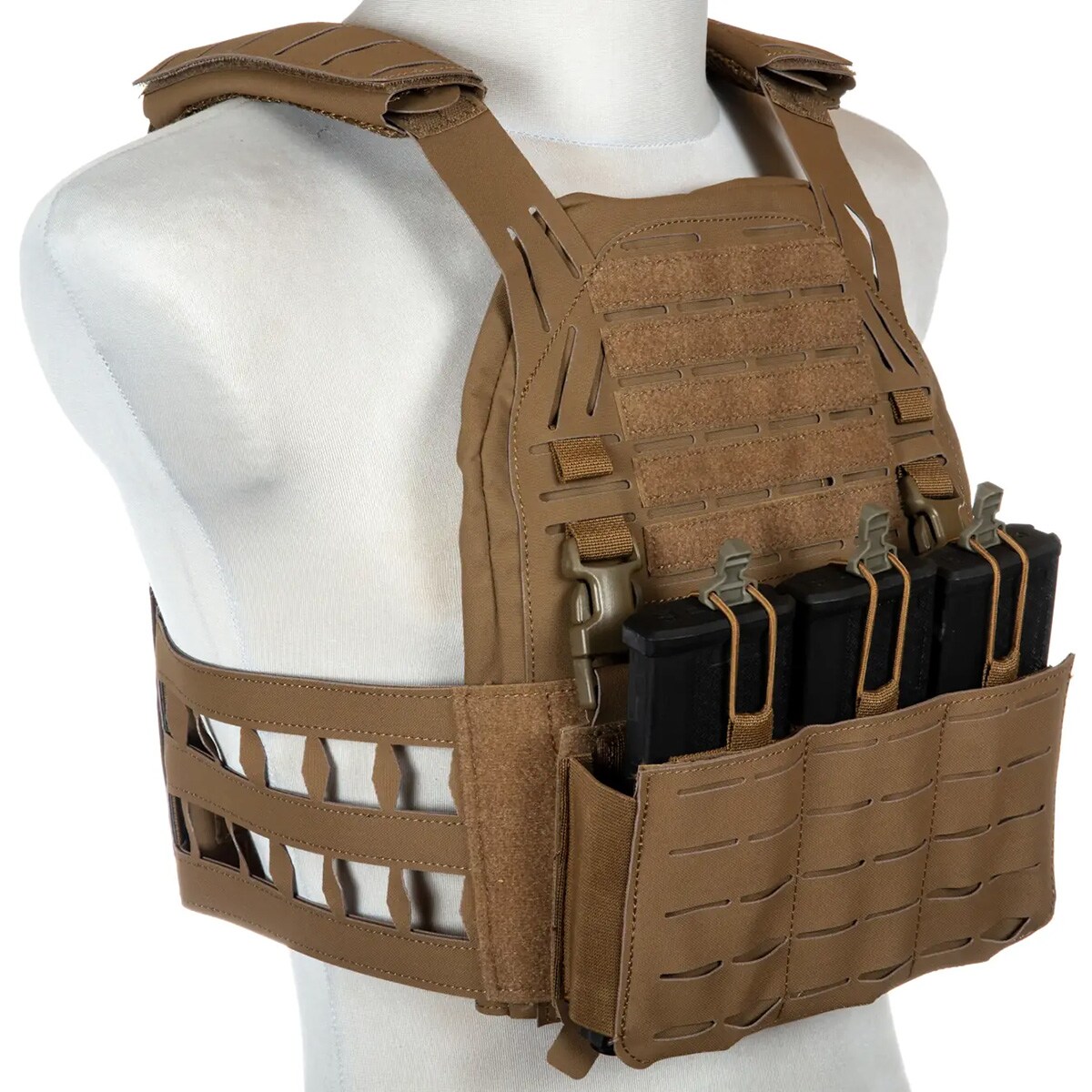 Primal Gear Laser-Cut Stegadon Tactical Vest - Coyote Brown