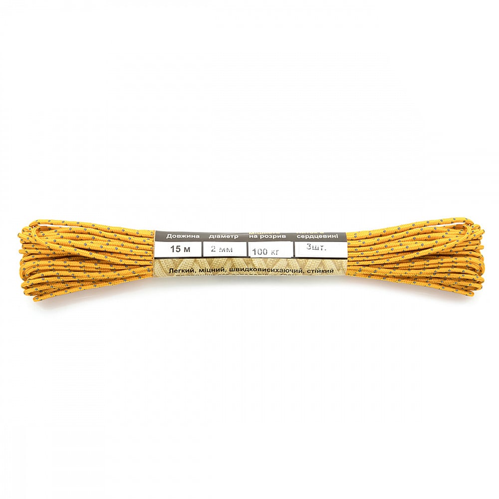 M-Tac Minicord Paracord 15 m - Reflective Goldenrod