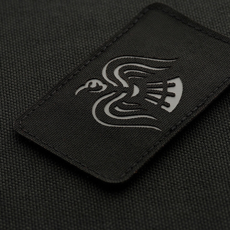 M-Tac Raven Banner Laser Cut Patch - Black/Gray 