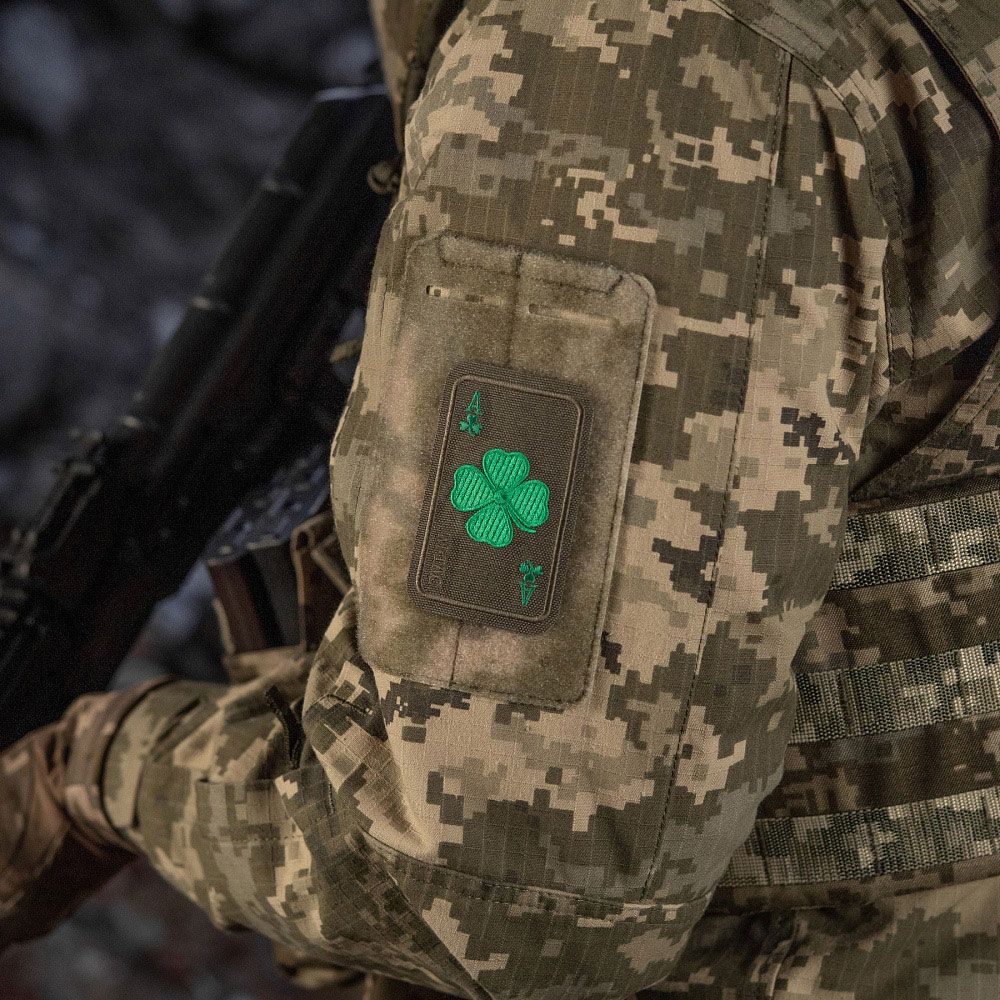 M-Tac Lucky Card Morale Patch - Ranger Green