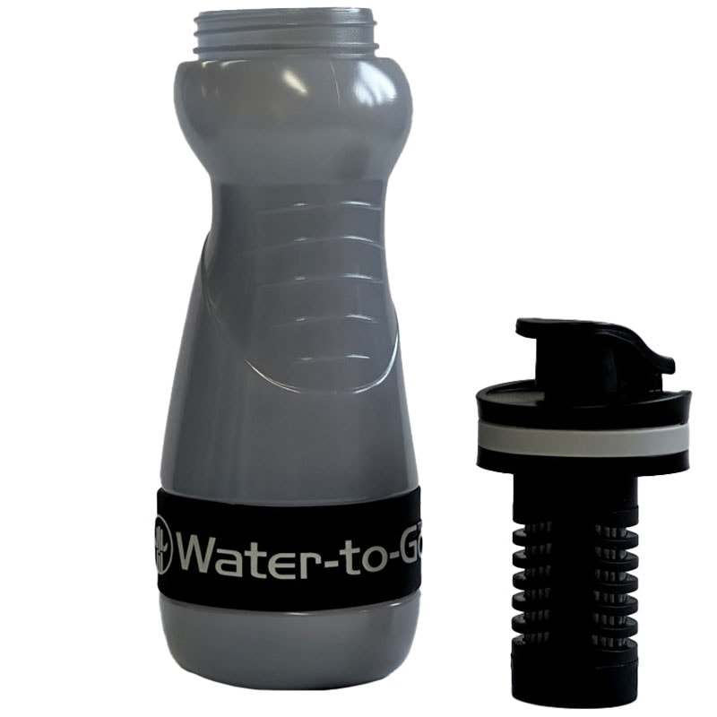 Water-to-Go Filter Sugarcane bottle 550 ml - Euro Black